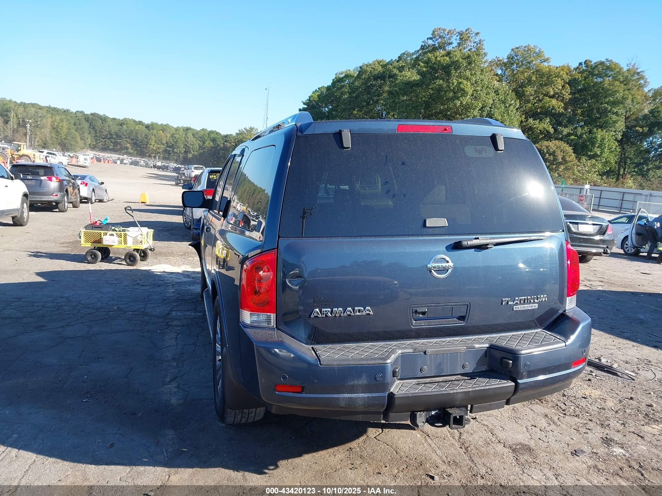 2015 Nissan Armada Platinum Blue vin: 5N1BA0ND1FN617111