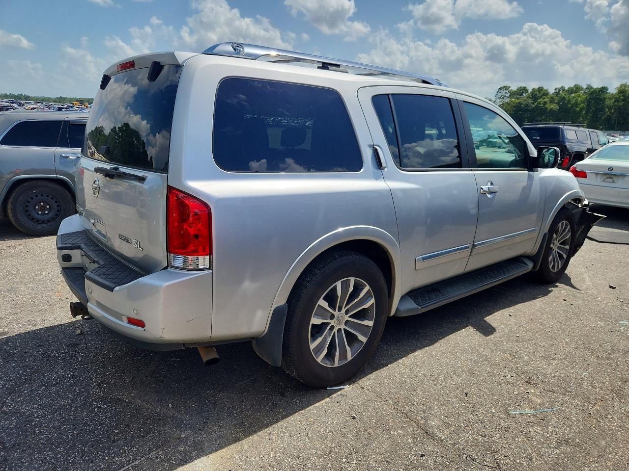 2015 Nissan Armada Sl Silver vin: 5N1BA0ND1FN622485