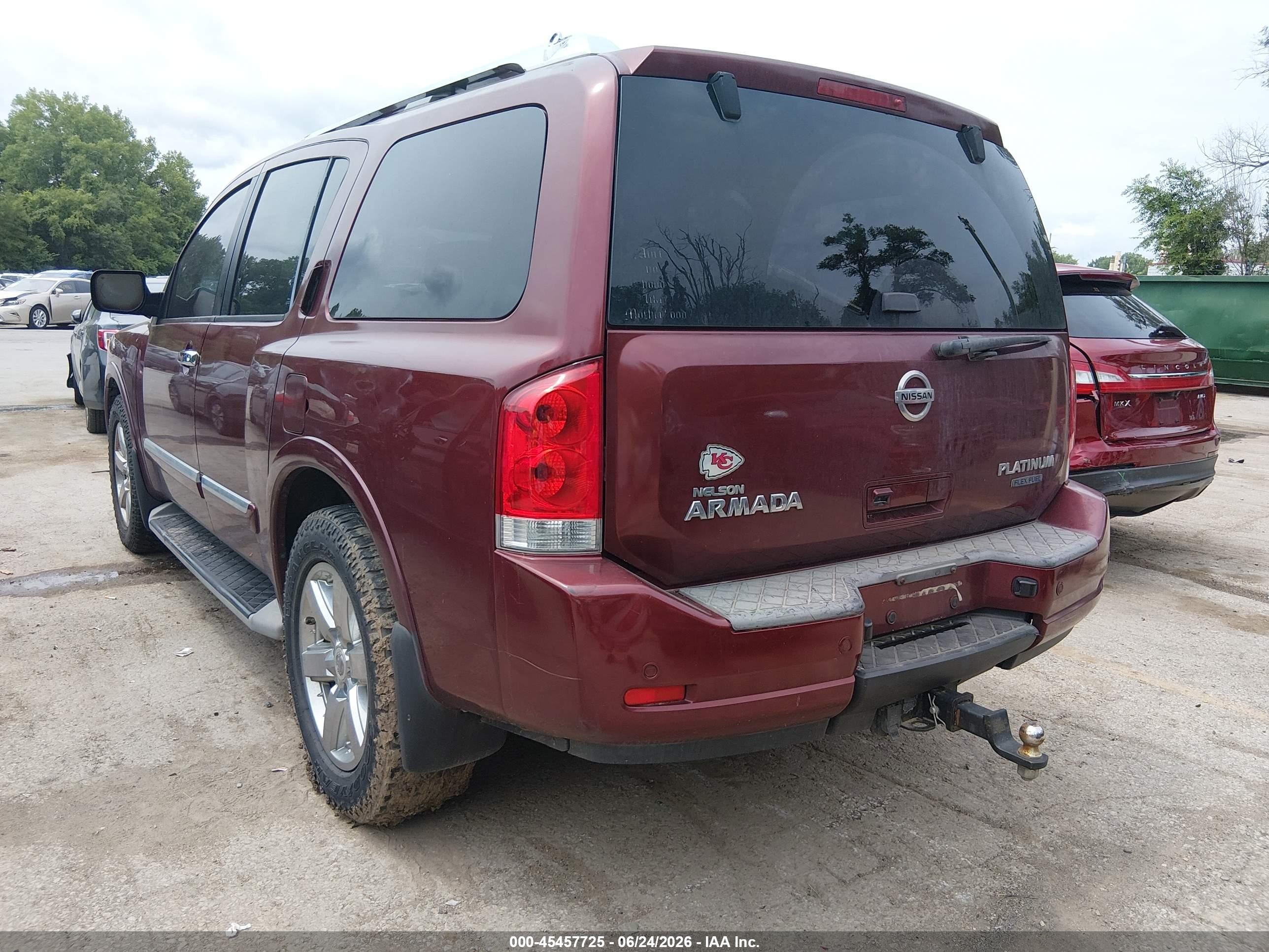 2011 Nissan Armada Platinum Burgundy vin: 5N1BA0ND2BN606418