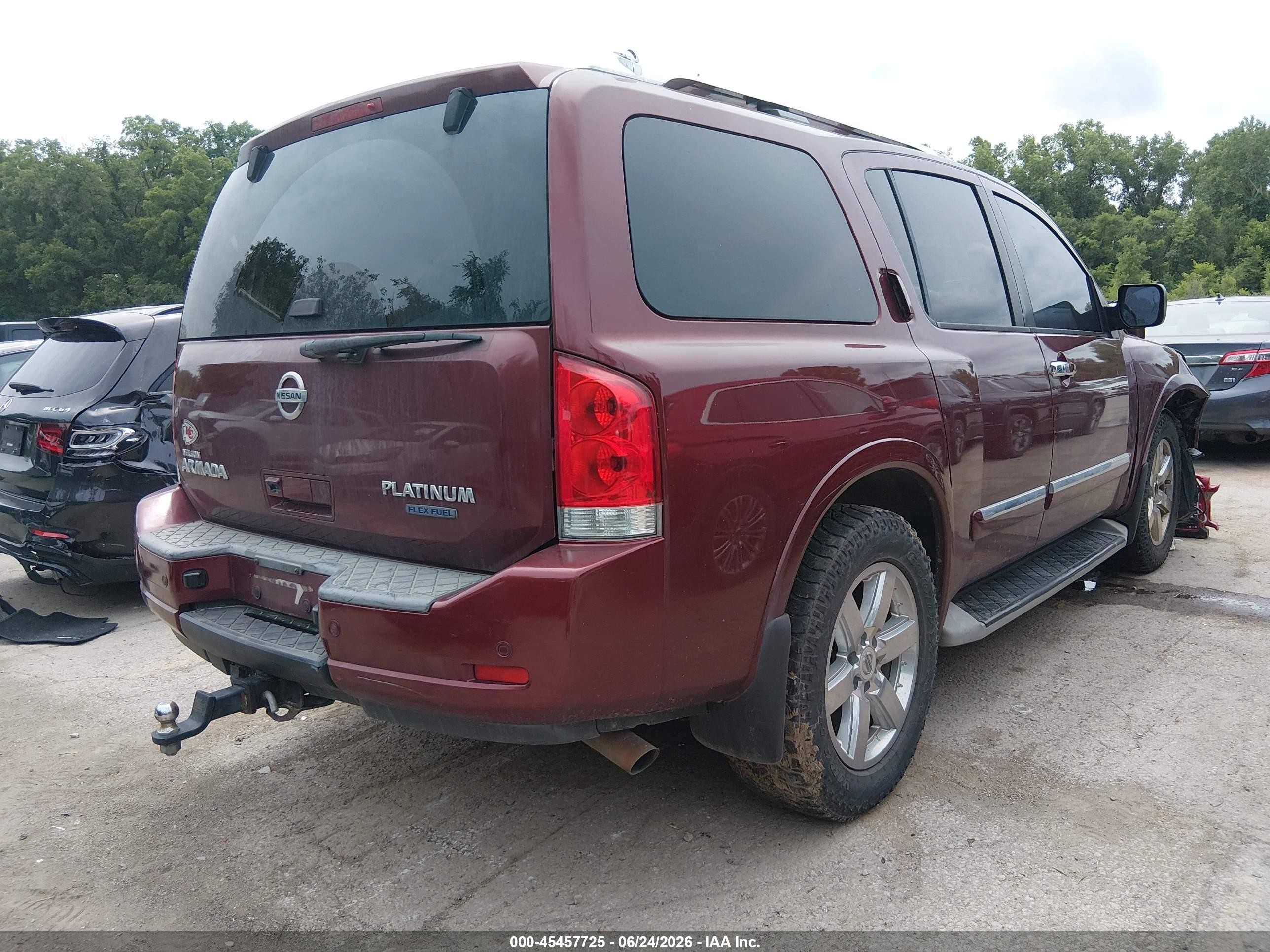 2011 Nissan Armada Platinum Burgundy vin: 5N1BA0ND2BN606418