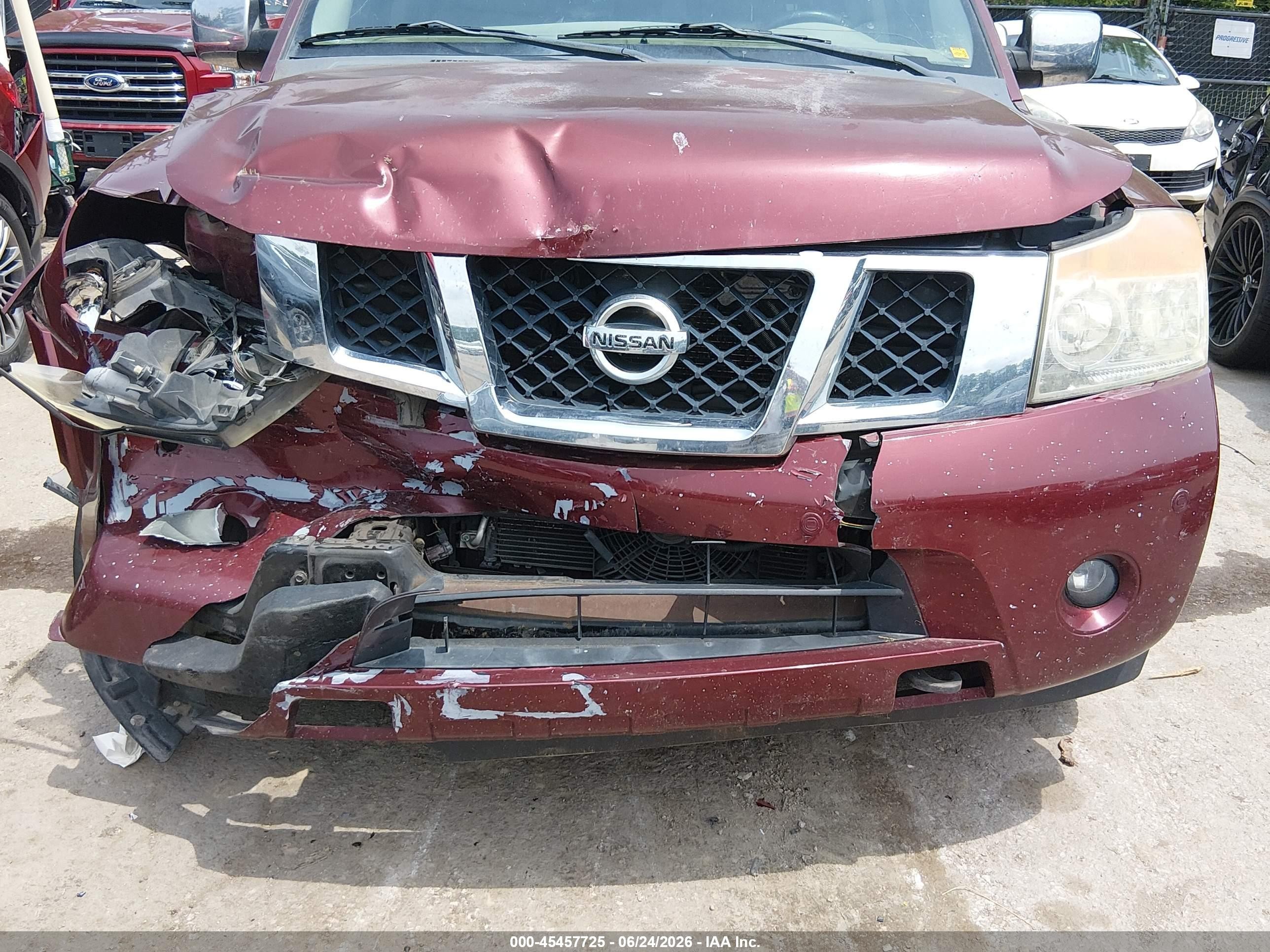 2011 Nissan Armada Platinum Burgundy vin: 5N1BA0ND2BN606418