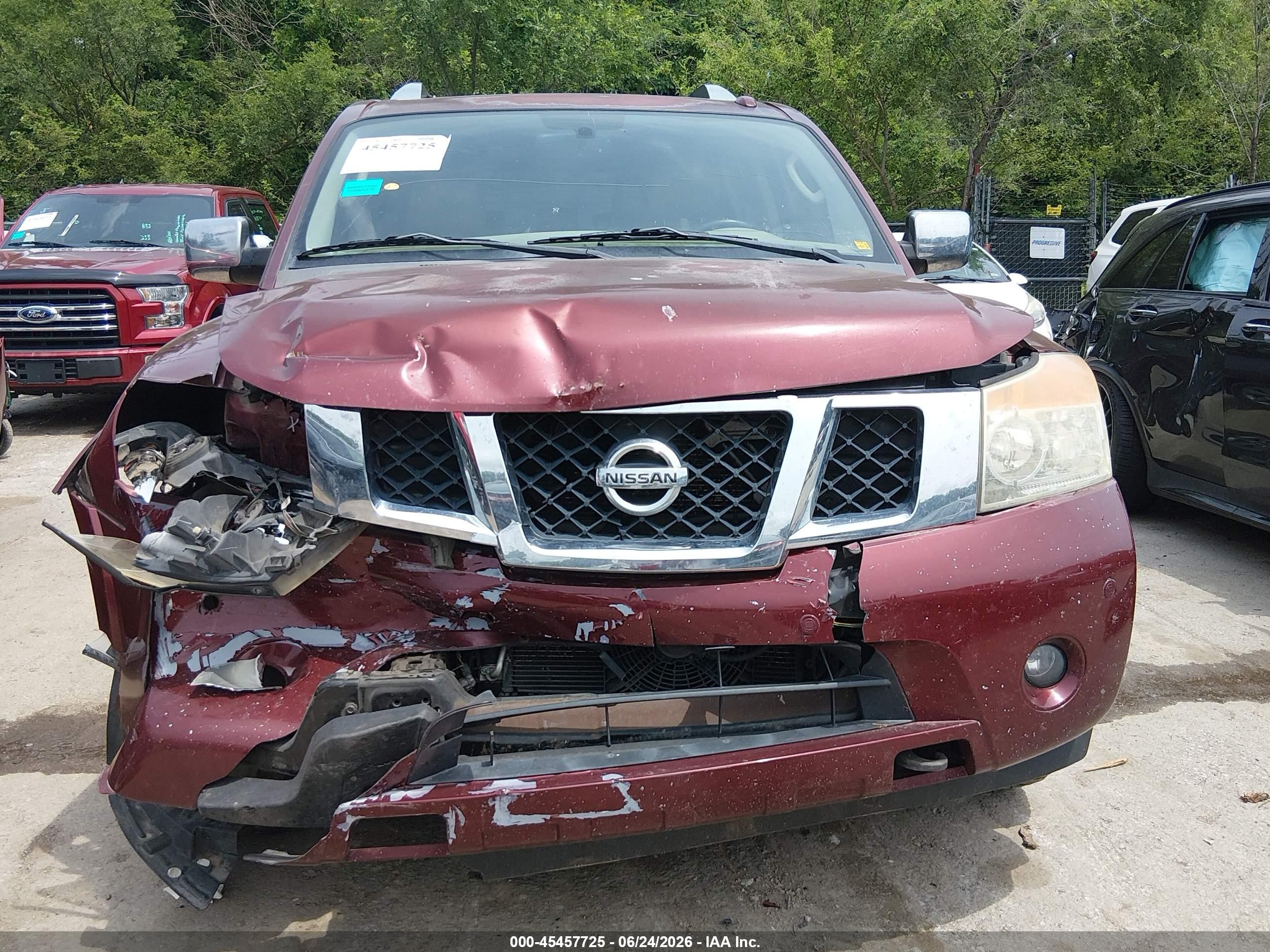 2011 Nissan Armada Platinum Burgundy vin: 5N1BA0ND2BN606418