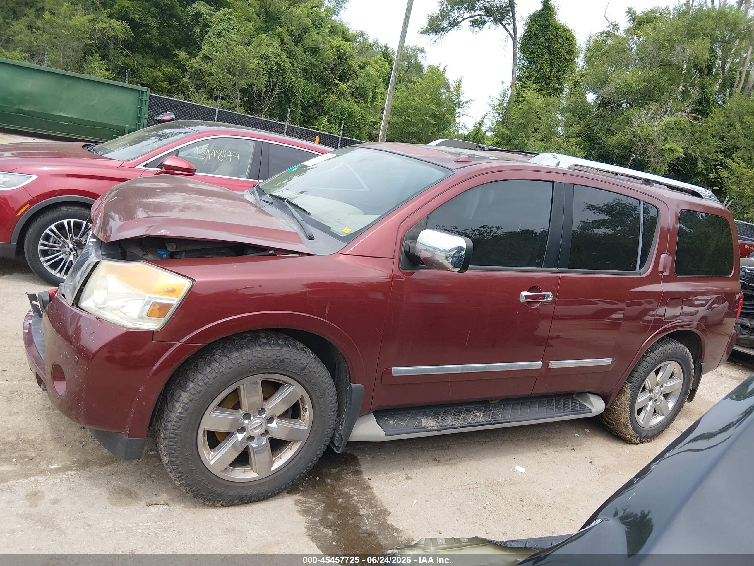 2011 Nissan Armada Platinum Burgundy vin: 5N1BA0ND2BN606418