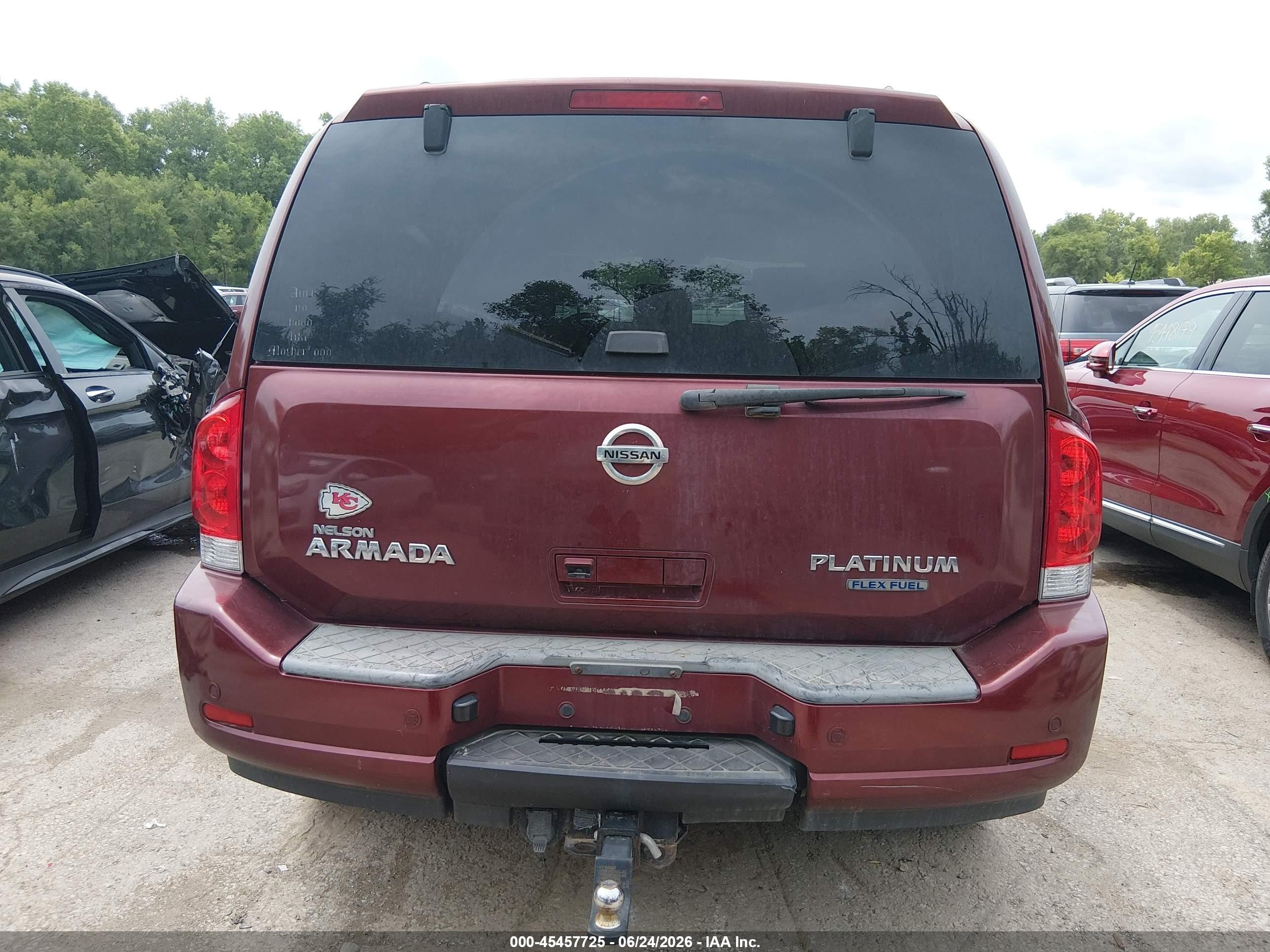 2011 Nissan Armada Platinum Burgundy vin: 5N1BA0ND2BN606418
