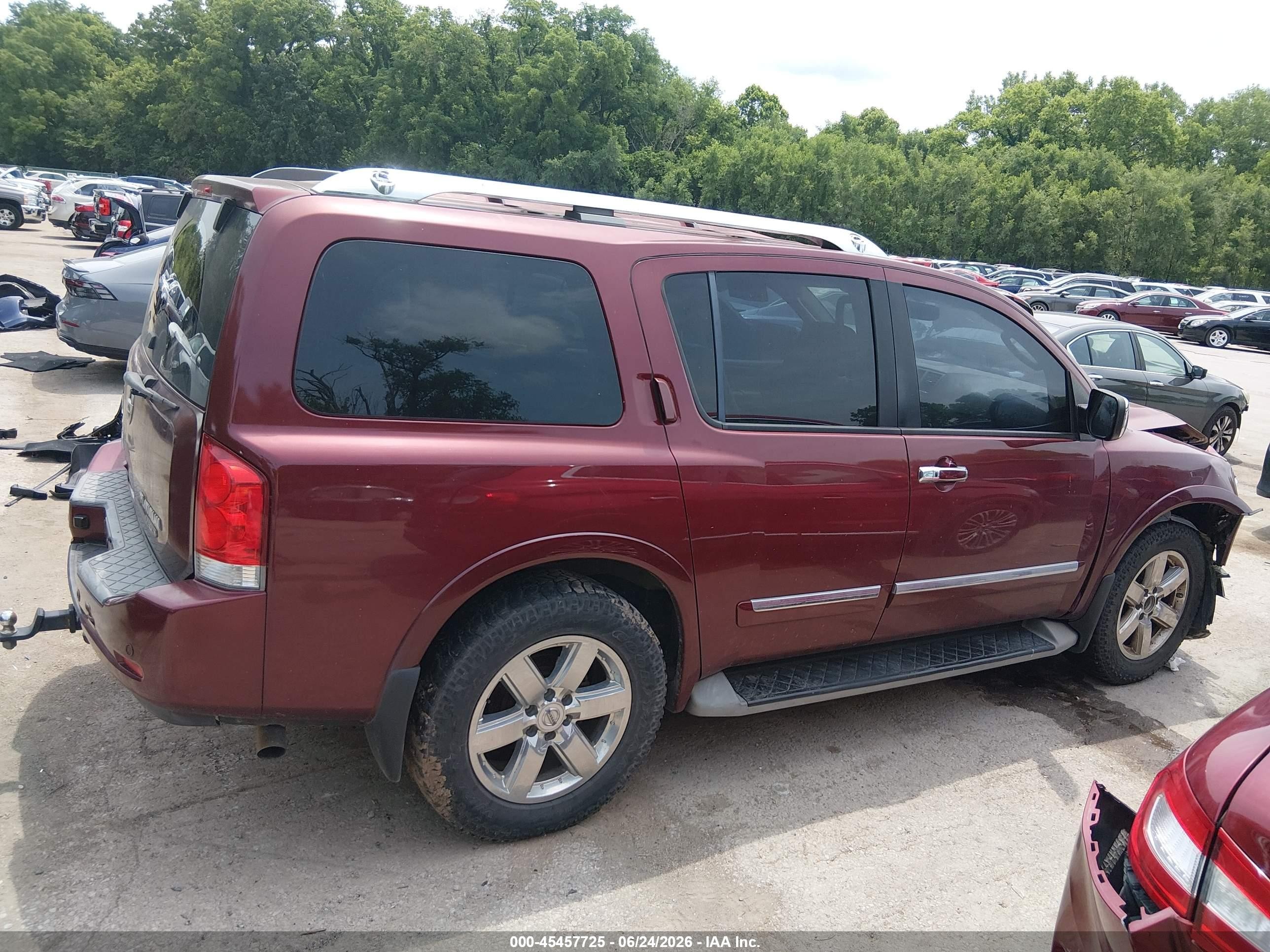 2011 Nissan Armada Platinum Burgundy vin: 5N1BA0ND2BN606418
