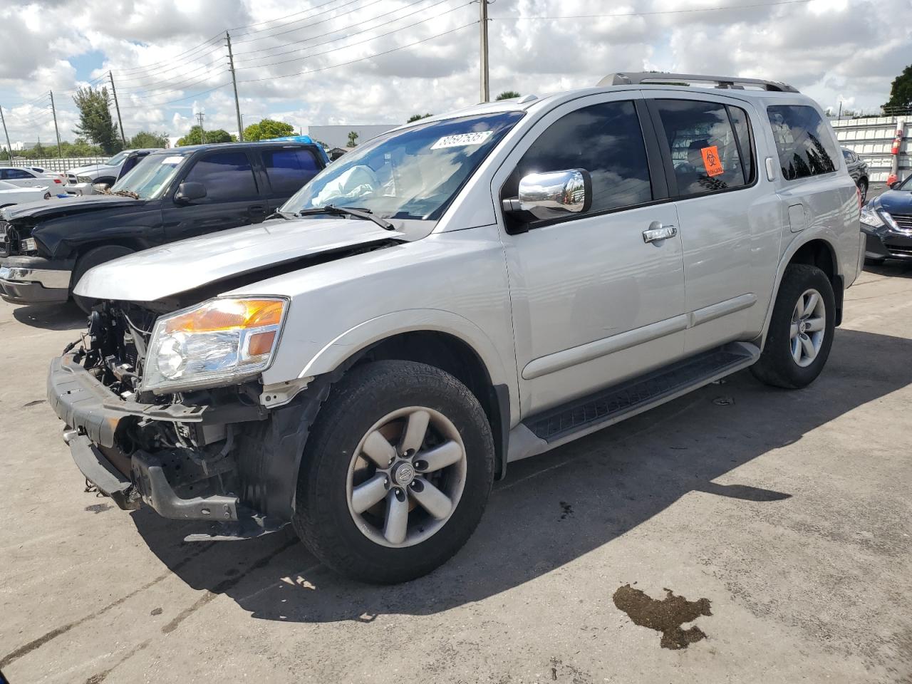 2011 Nissan Armada Sv Silver vin: 5N1BA0ND2BN607360