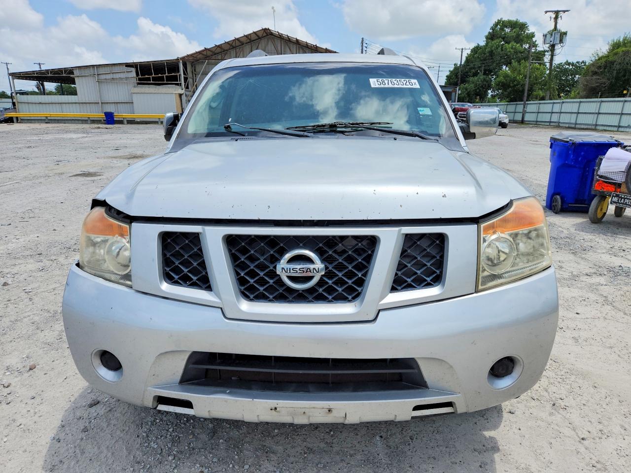2012 Nissan Armada Sv Silver vin: 5N1BA0ND2CN614276