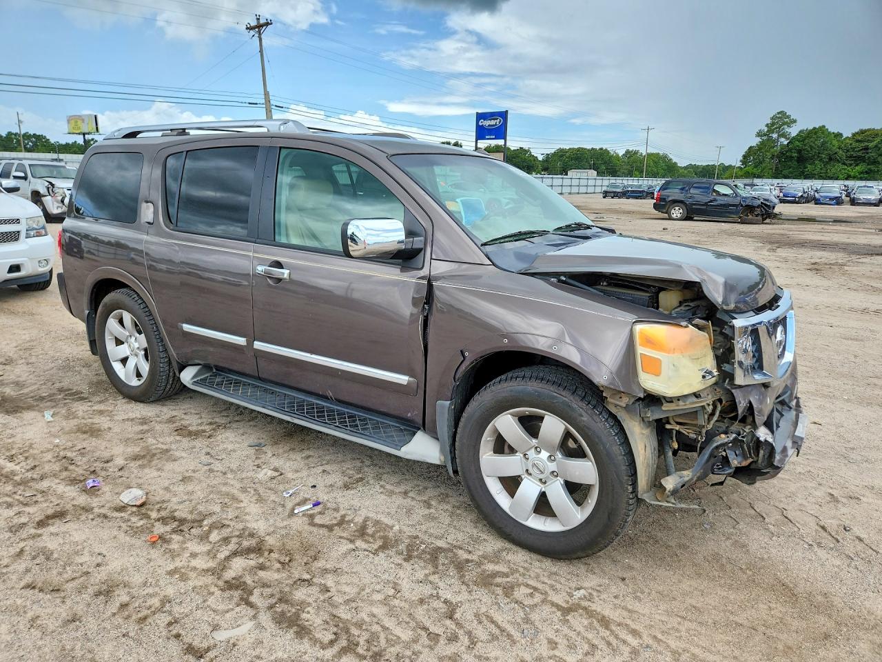 2013 Nissan Armada Sv Brown vin: 5N1BA0ND2DN615008