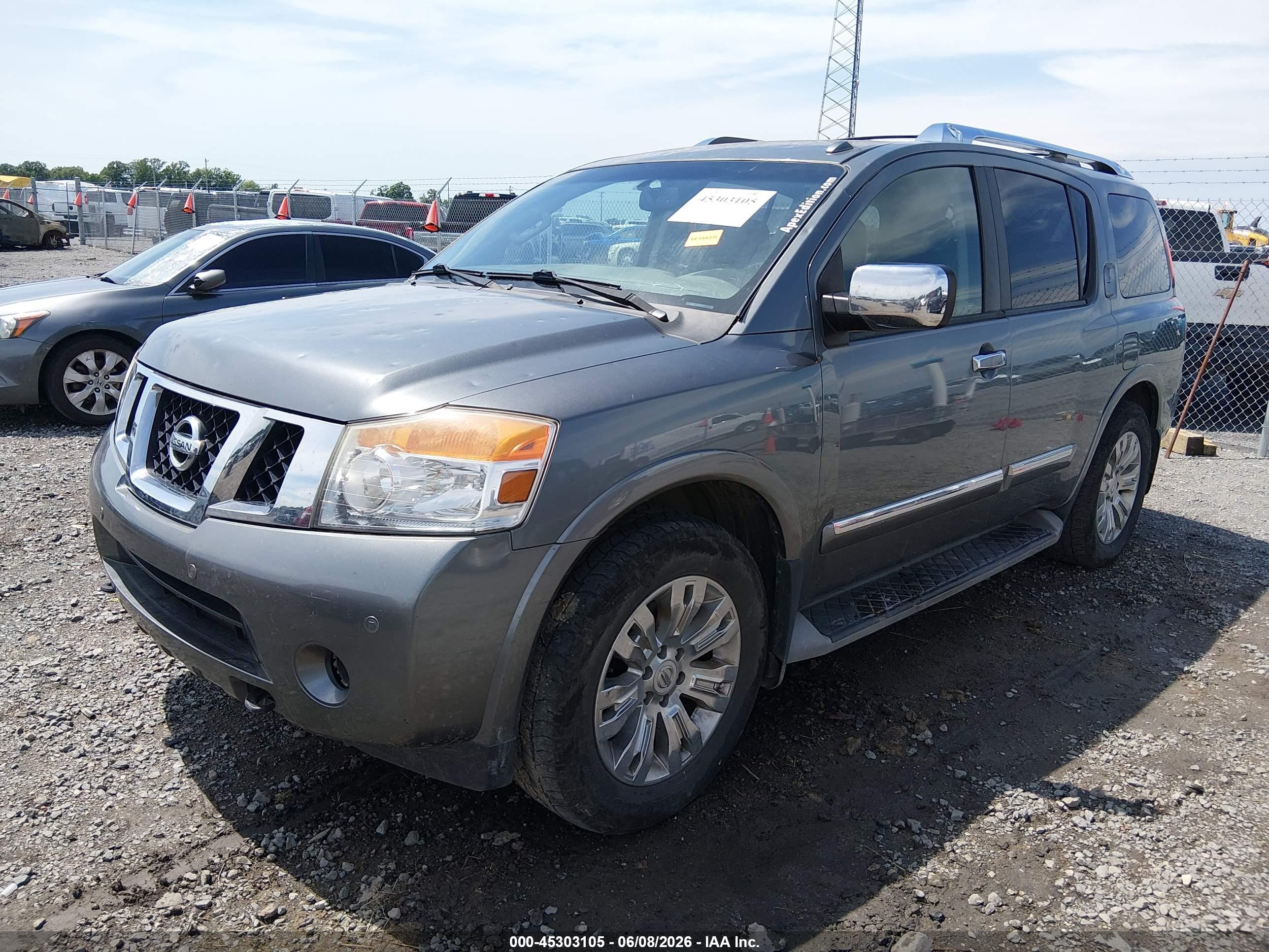 2015 Nissan Armada Platinum Gray vin: 5N1BA0ND2FN617067