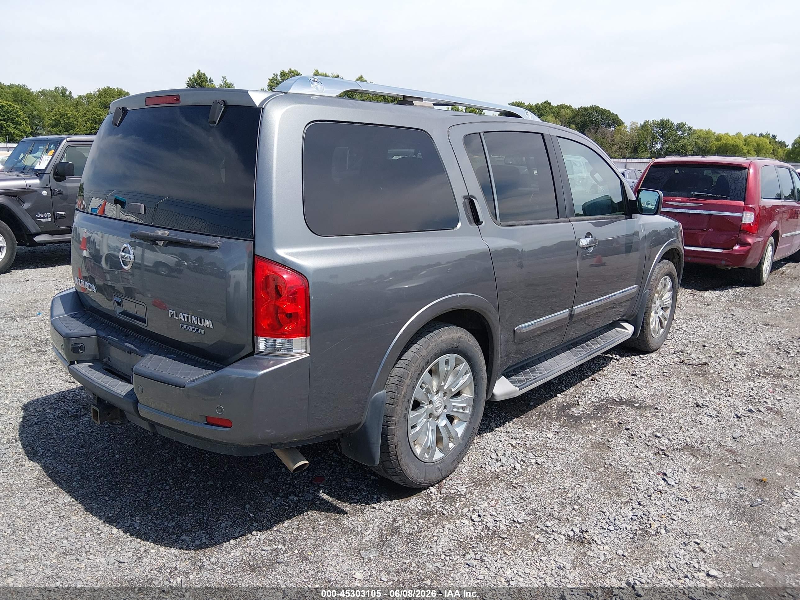 2015 Nissan Armada Platinum Gray vin: 5N1BA0ND2FN617067