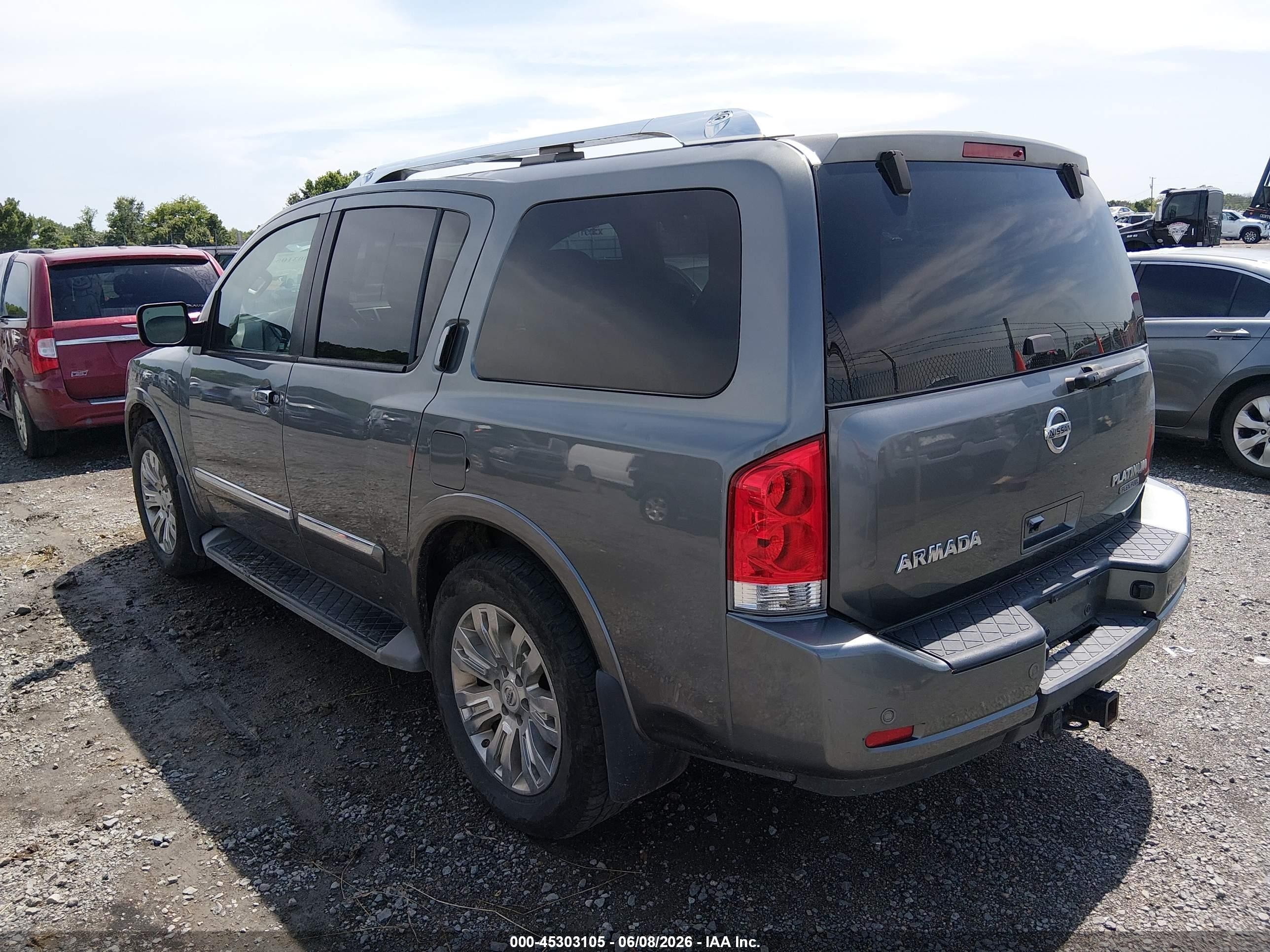 2015 Nissan Armada Platinum Gray vin: 5N1BA0ND2FN617067