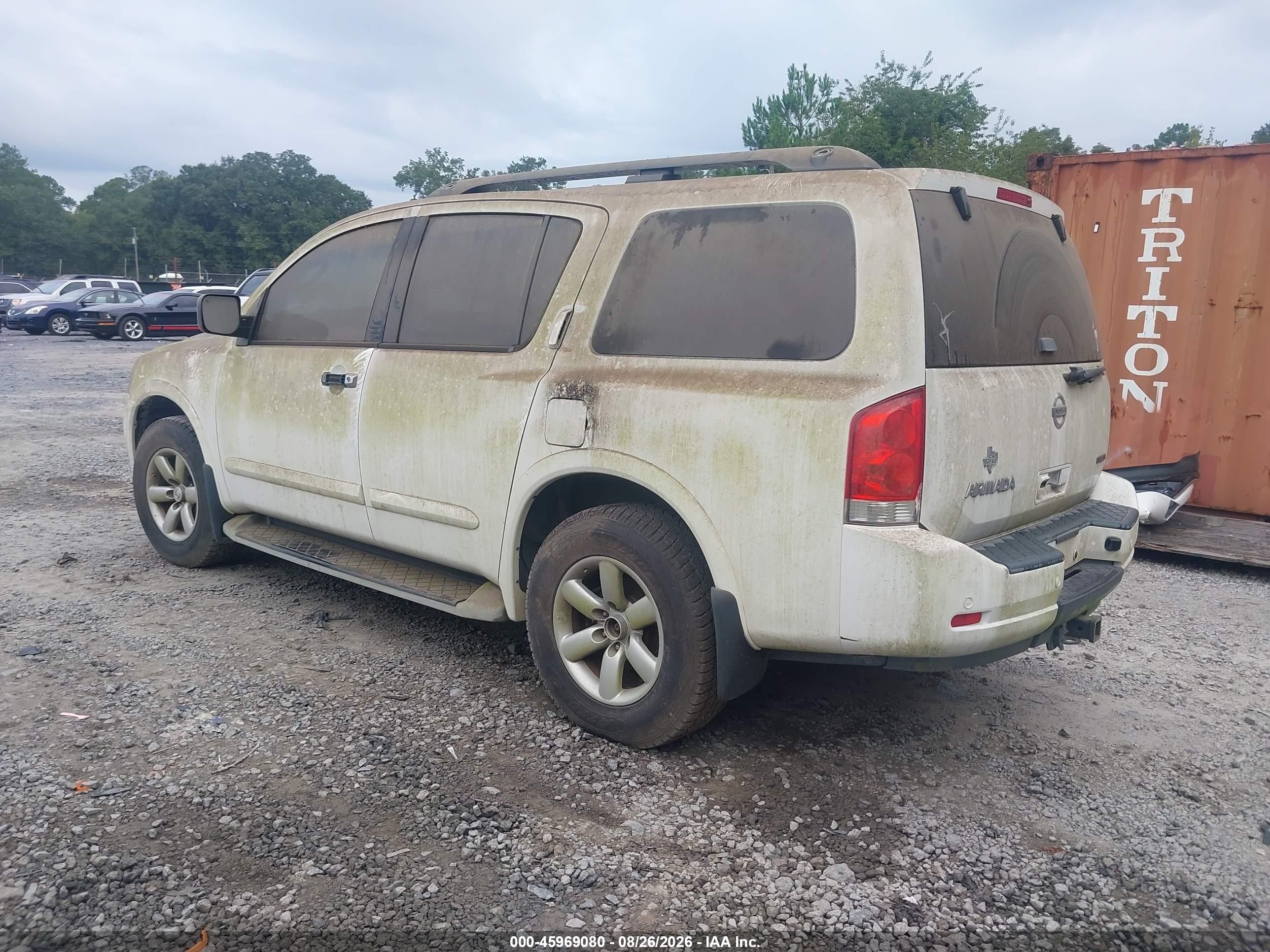 2011 Nissan Armada Sv White vin: 5N1BA0ND3BN615421