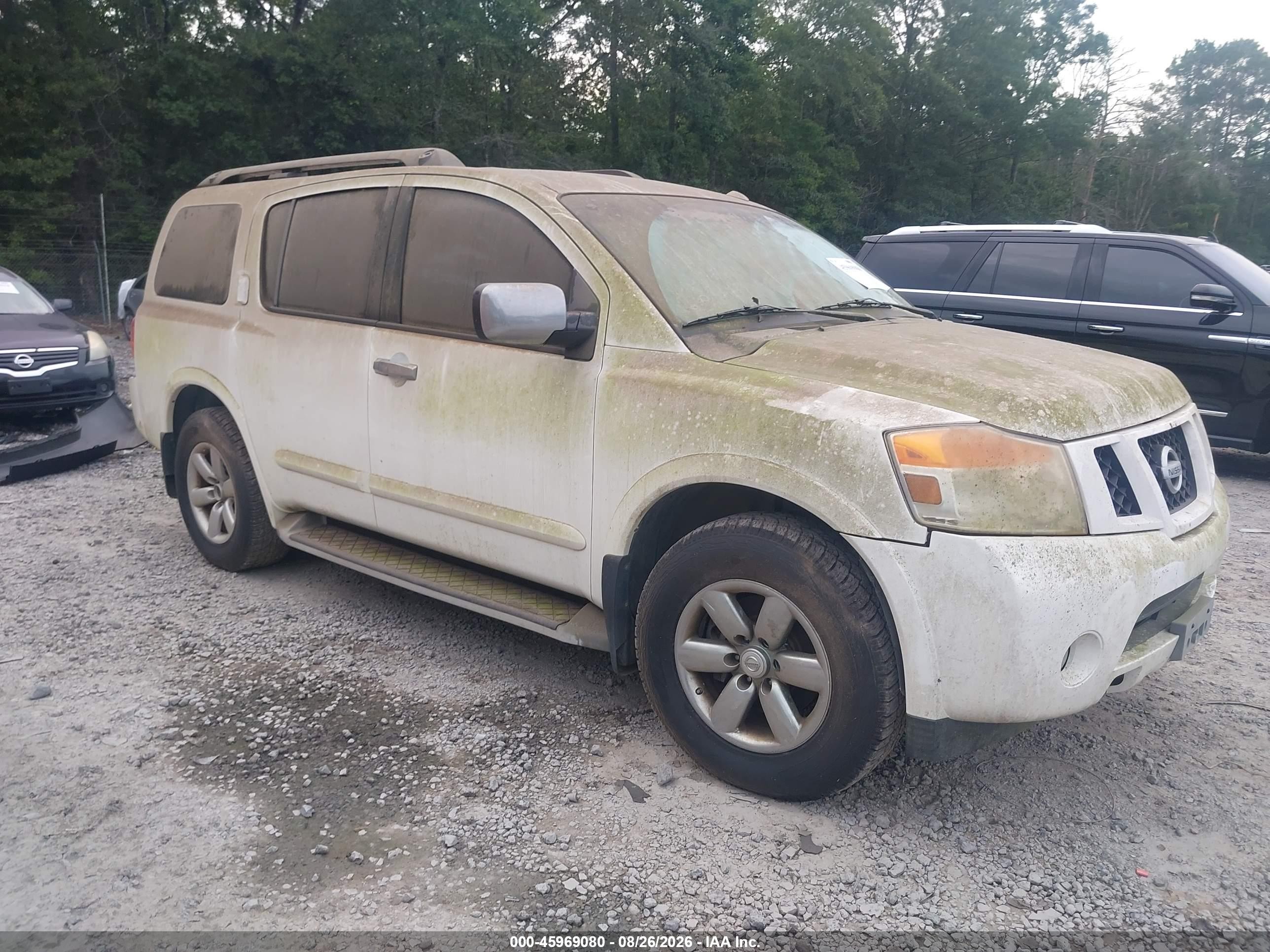 2011 Nissan Armada Sv White vin: 5N1BA0ND3BN615421