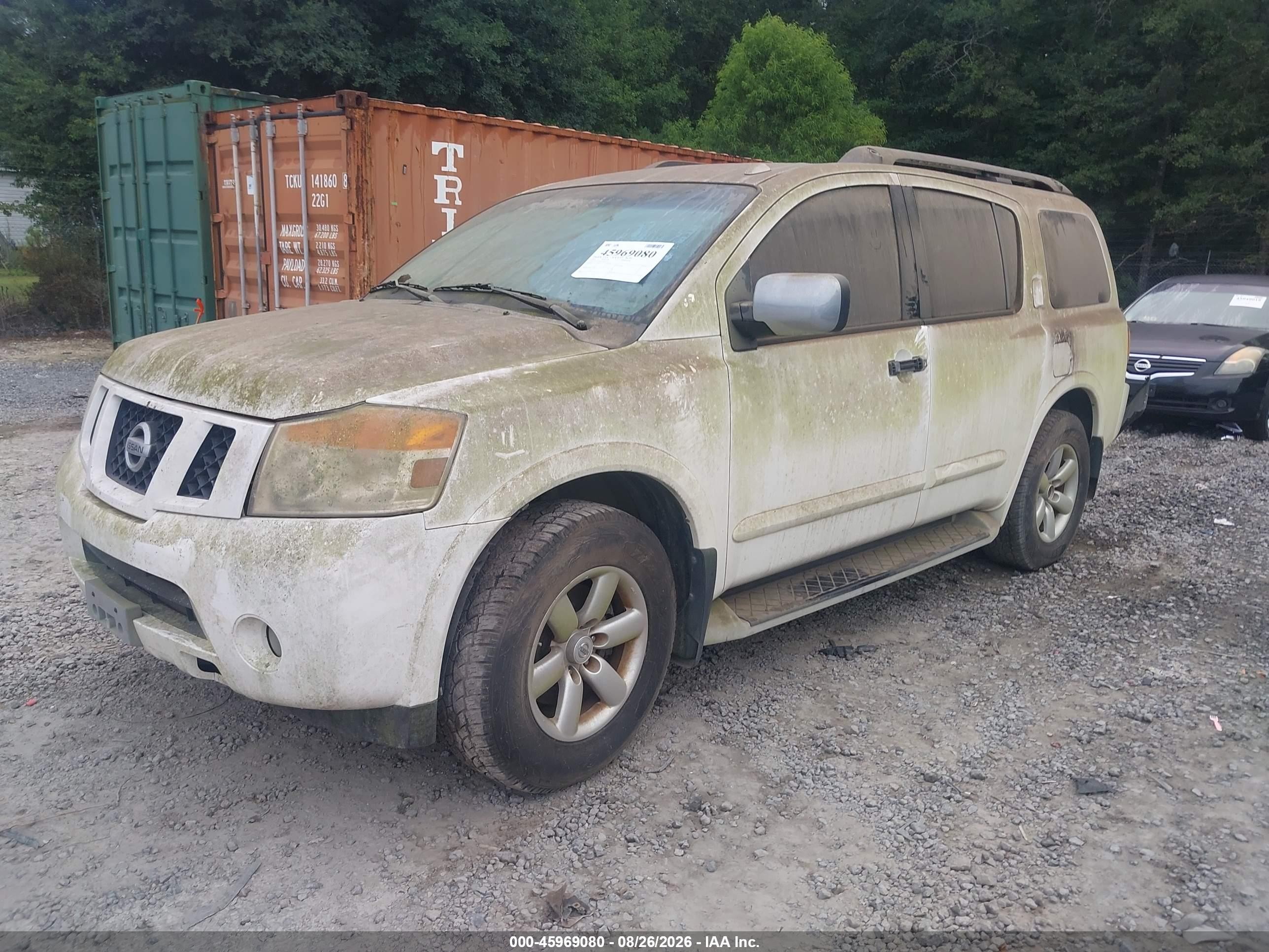 2011 Nissan Armada Sv White vin: 5N1BA0ND3BN615421