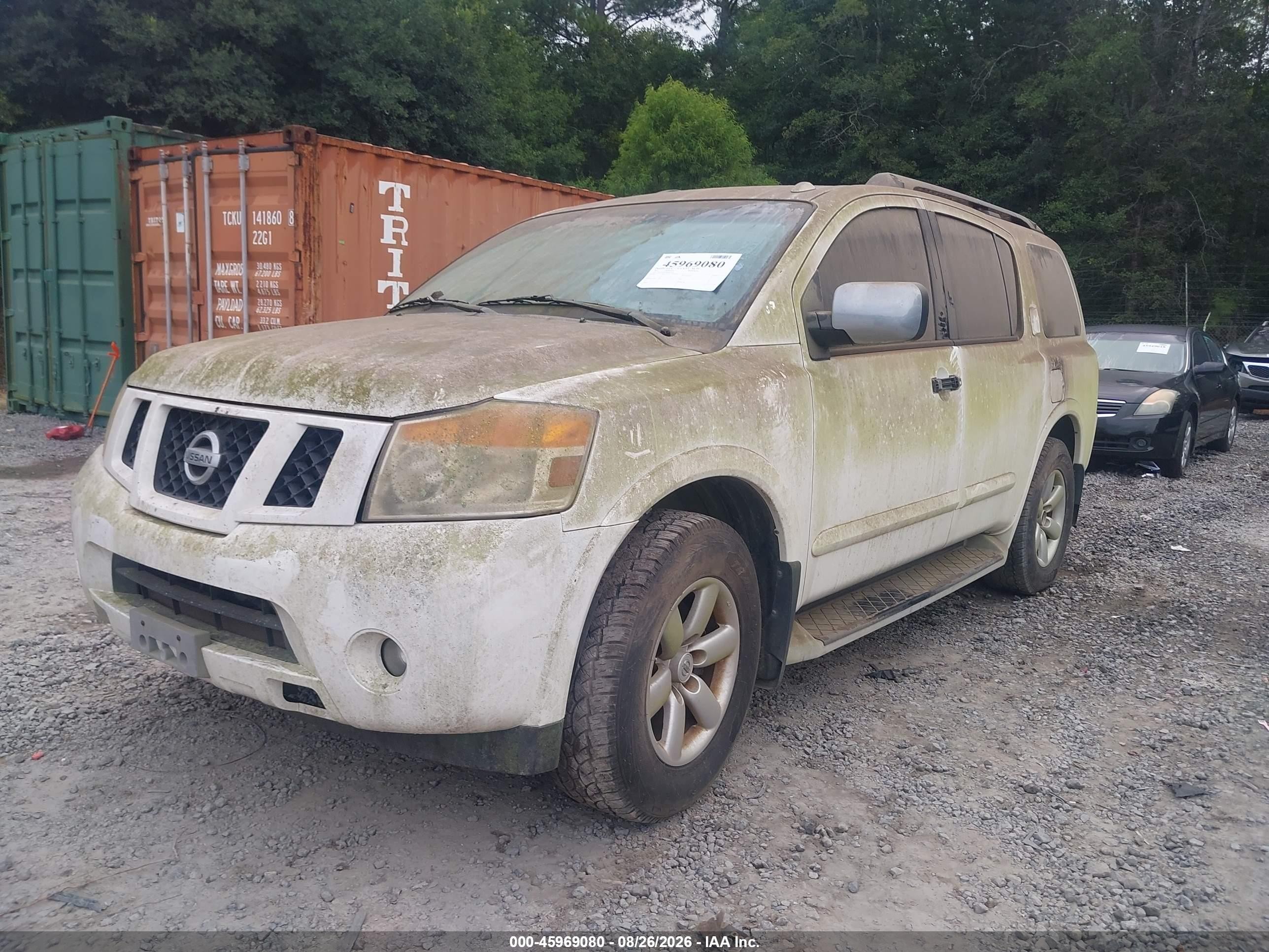 2011 Nissan Armada Sv White vin: 5N1BA0ND3BN615421
