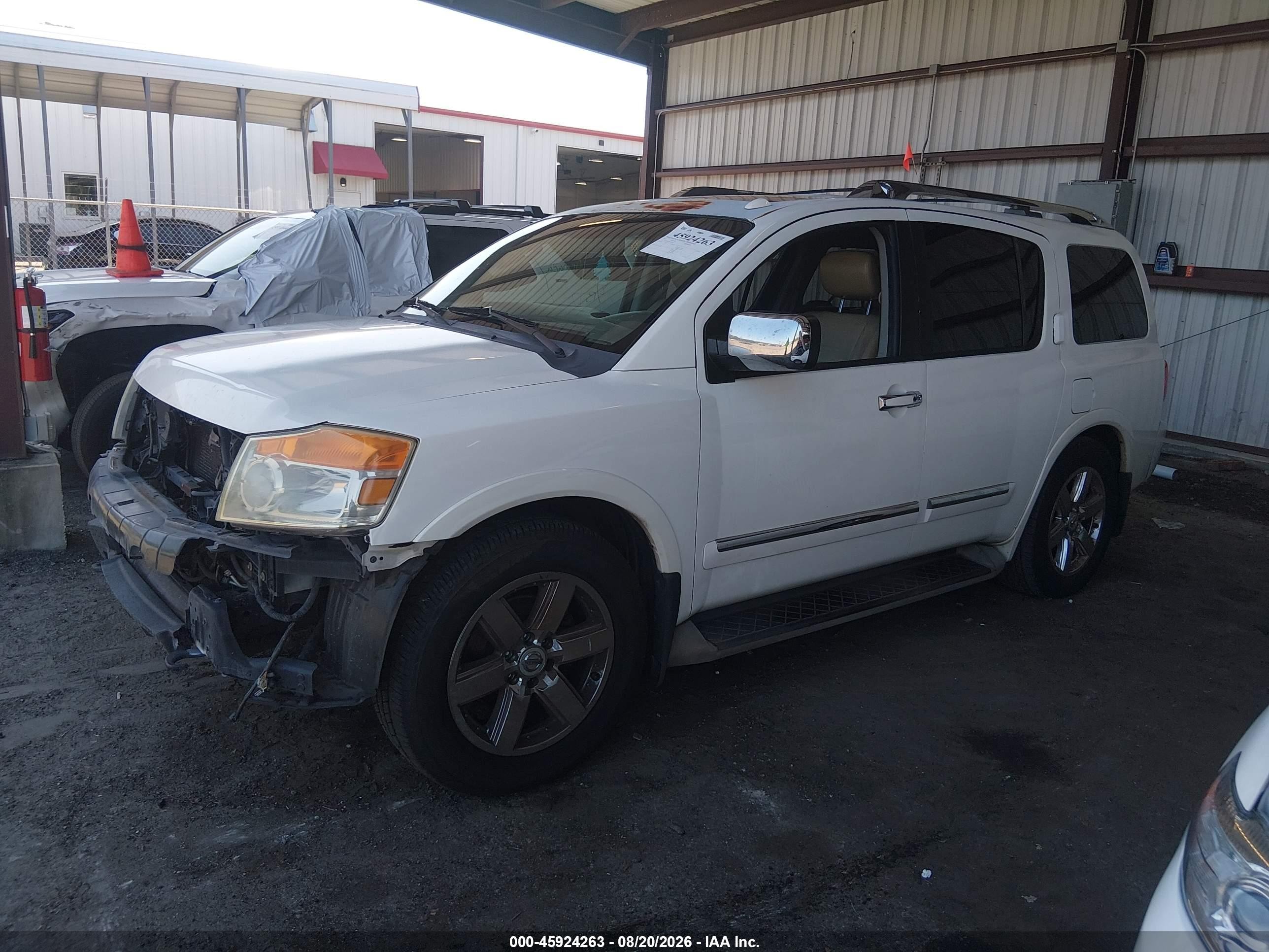 2011 Nissan Armada Platinum White vin: 5N1BA0ND3BN619615