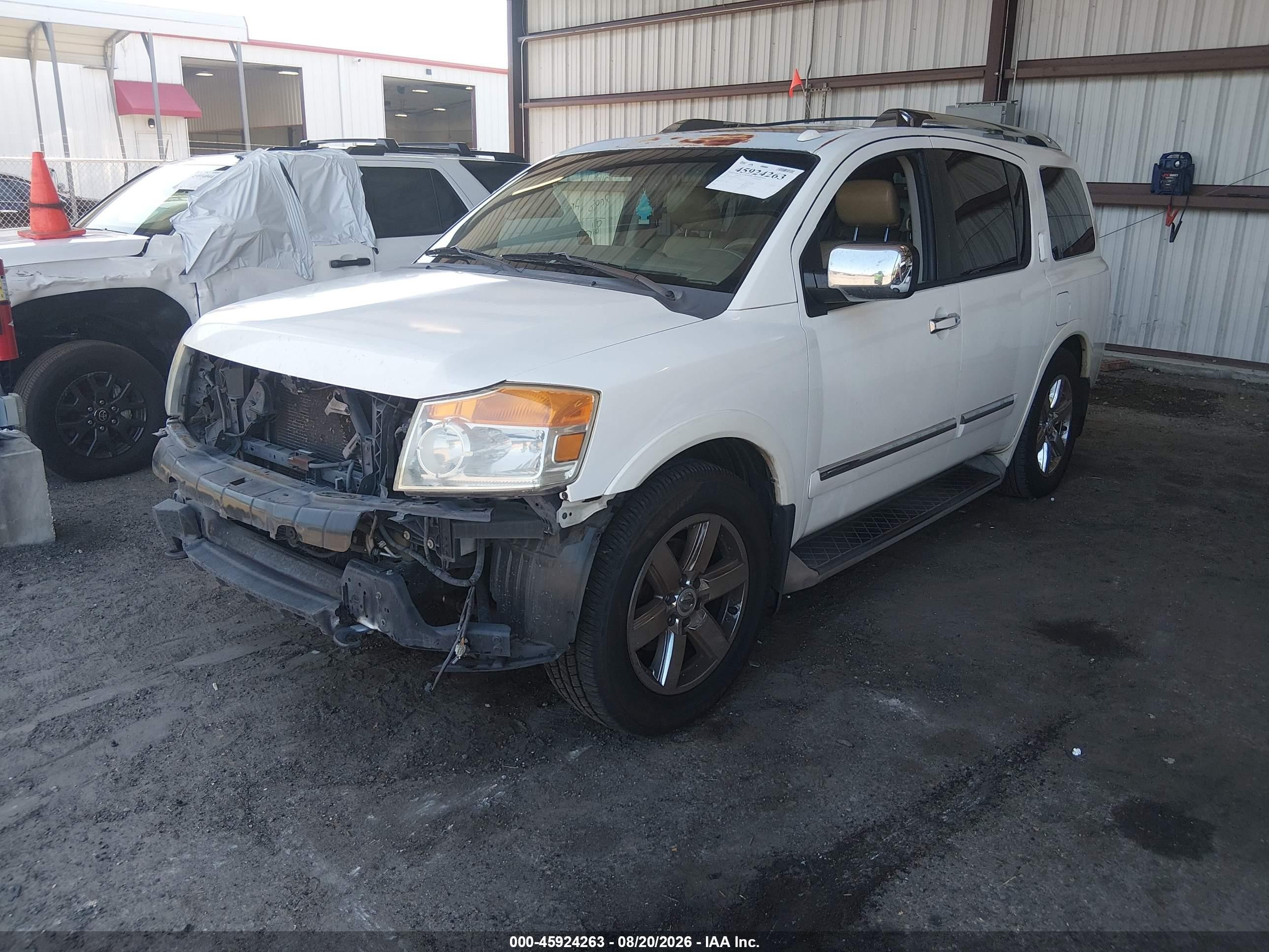 2011 Nissan Armada Platinum White vin: 5N1BA0ND3BN619615