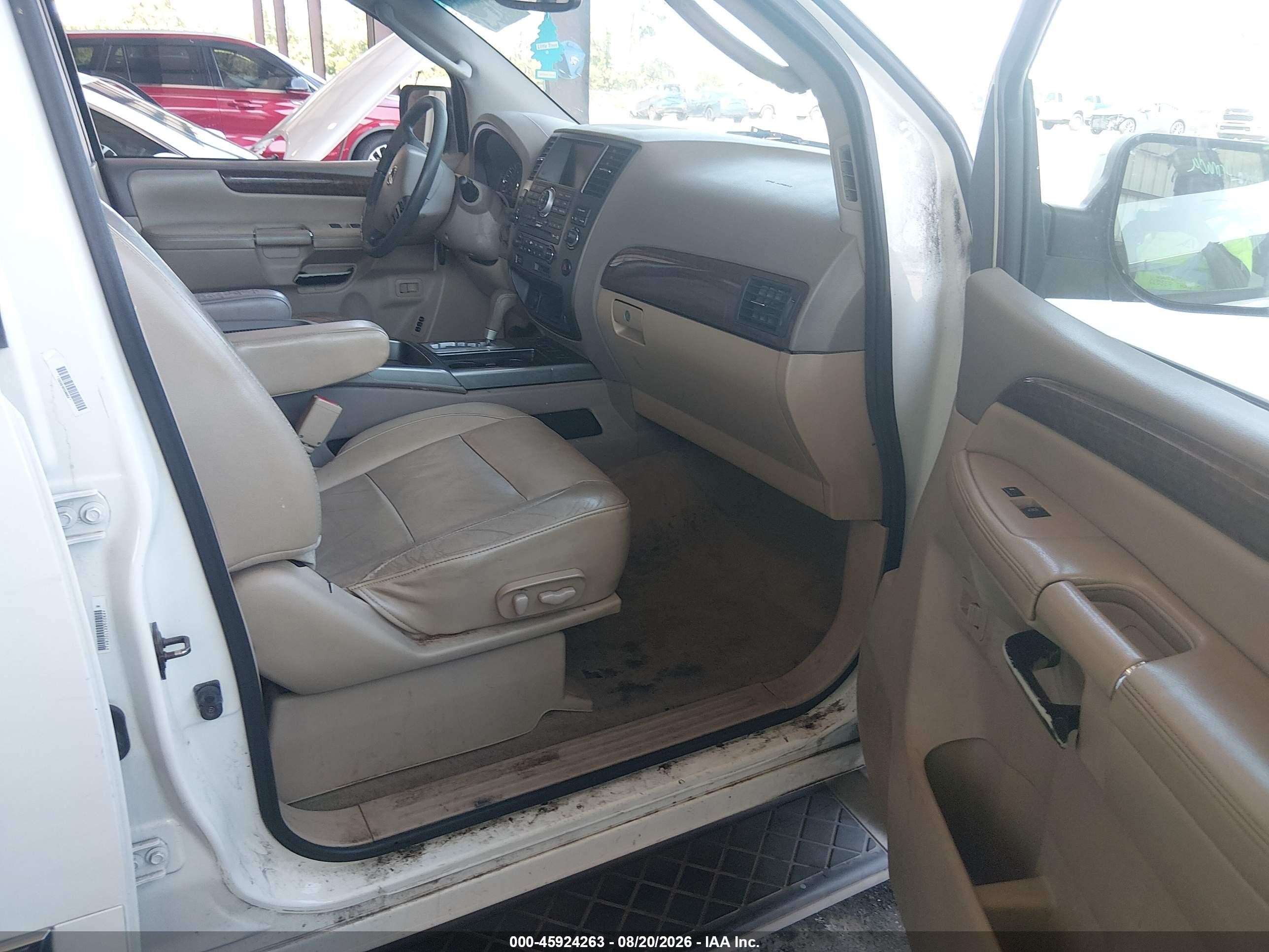 2011 Nissan Armada Platinum White vin: 5N1BA0ND3BN619615