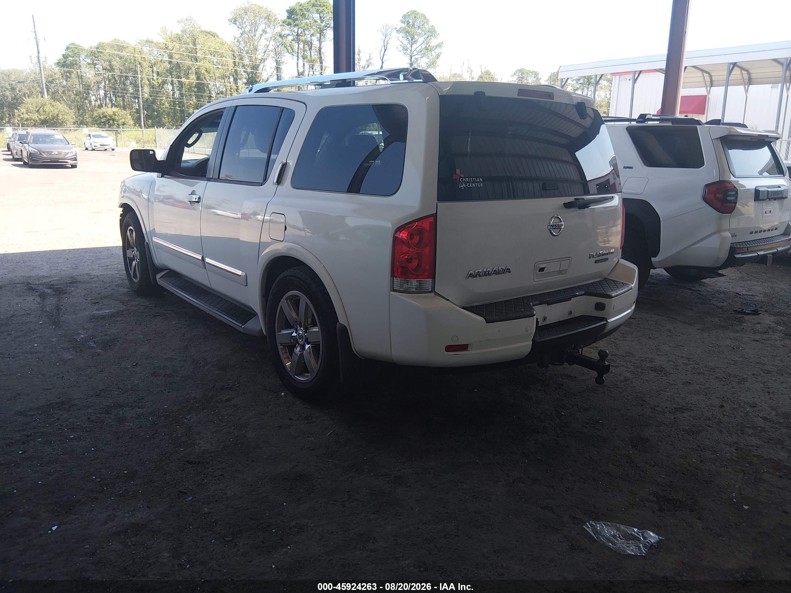 2011 Nissan Armada Platinum White vin: 5N1BA0ND3BN619615