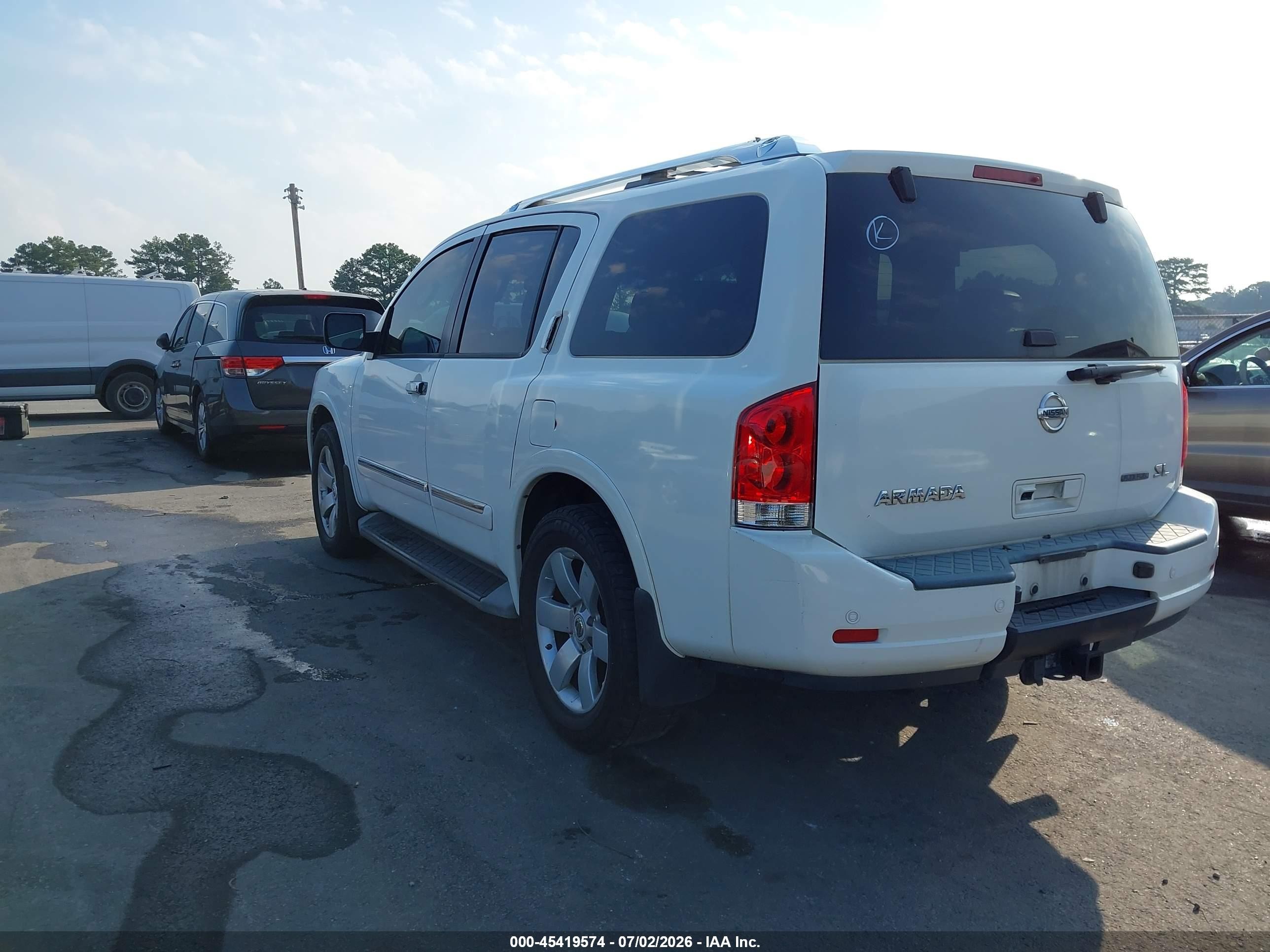 2011 Nissan Armada Sl White vin: 5N1BA0ND3BN623888
