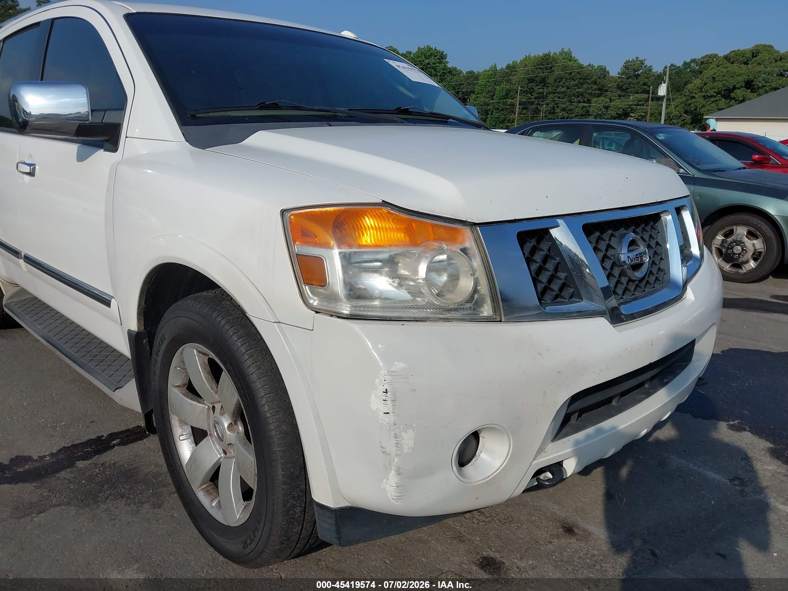 2011 Nissan Armada Sl White vin: 5N1BA0ND3BN623888