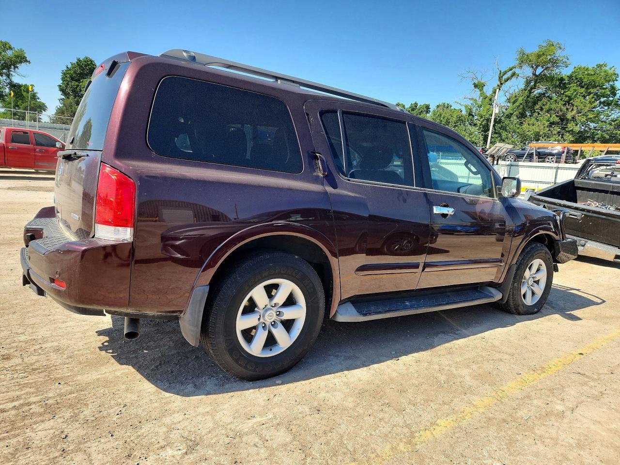 2013 Nissan Armada Sv Burgundy vin: 5N1BA0ND3DN600159
