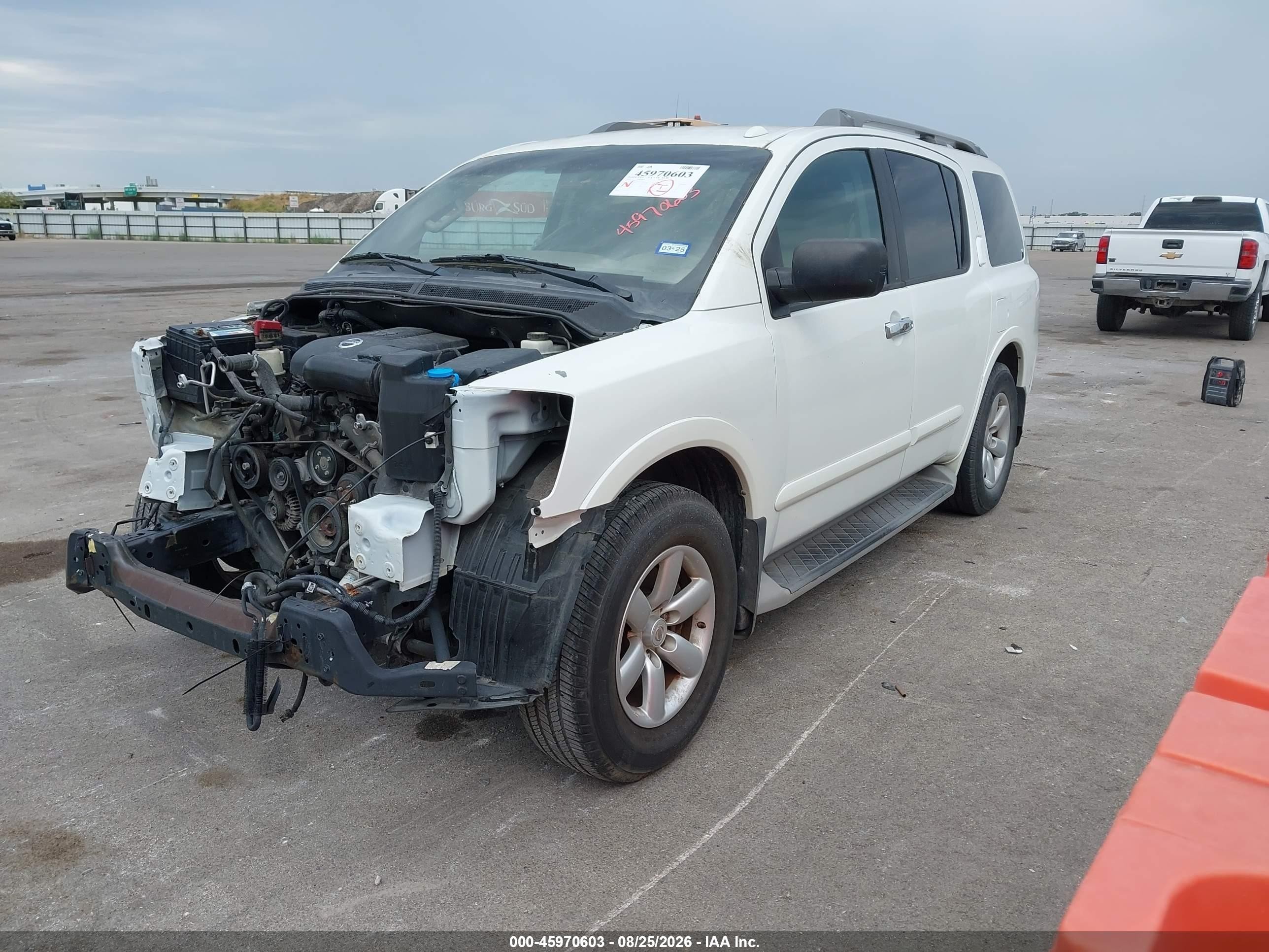 2015 Nissan Armada Sv White vin: 5N1BA0ND3FN602433