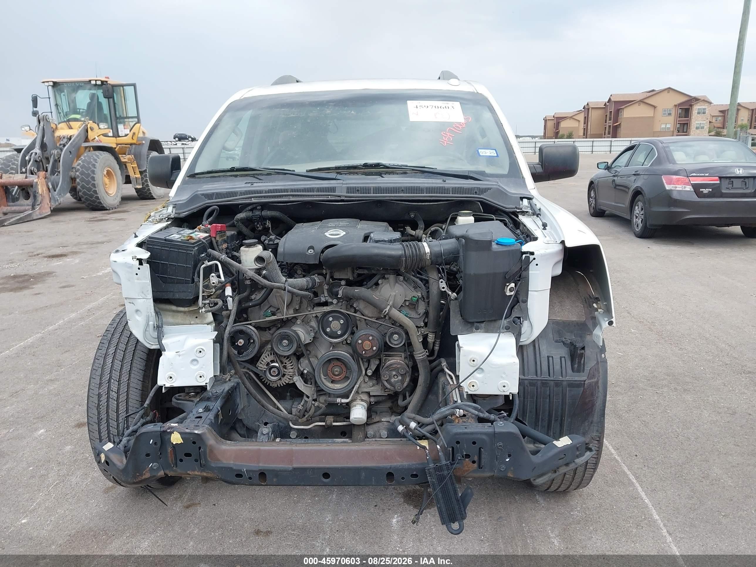 2015 Nissan Armada Sv White vin: 5N1BA0ND3FN602433