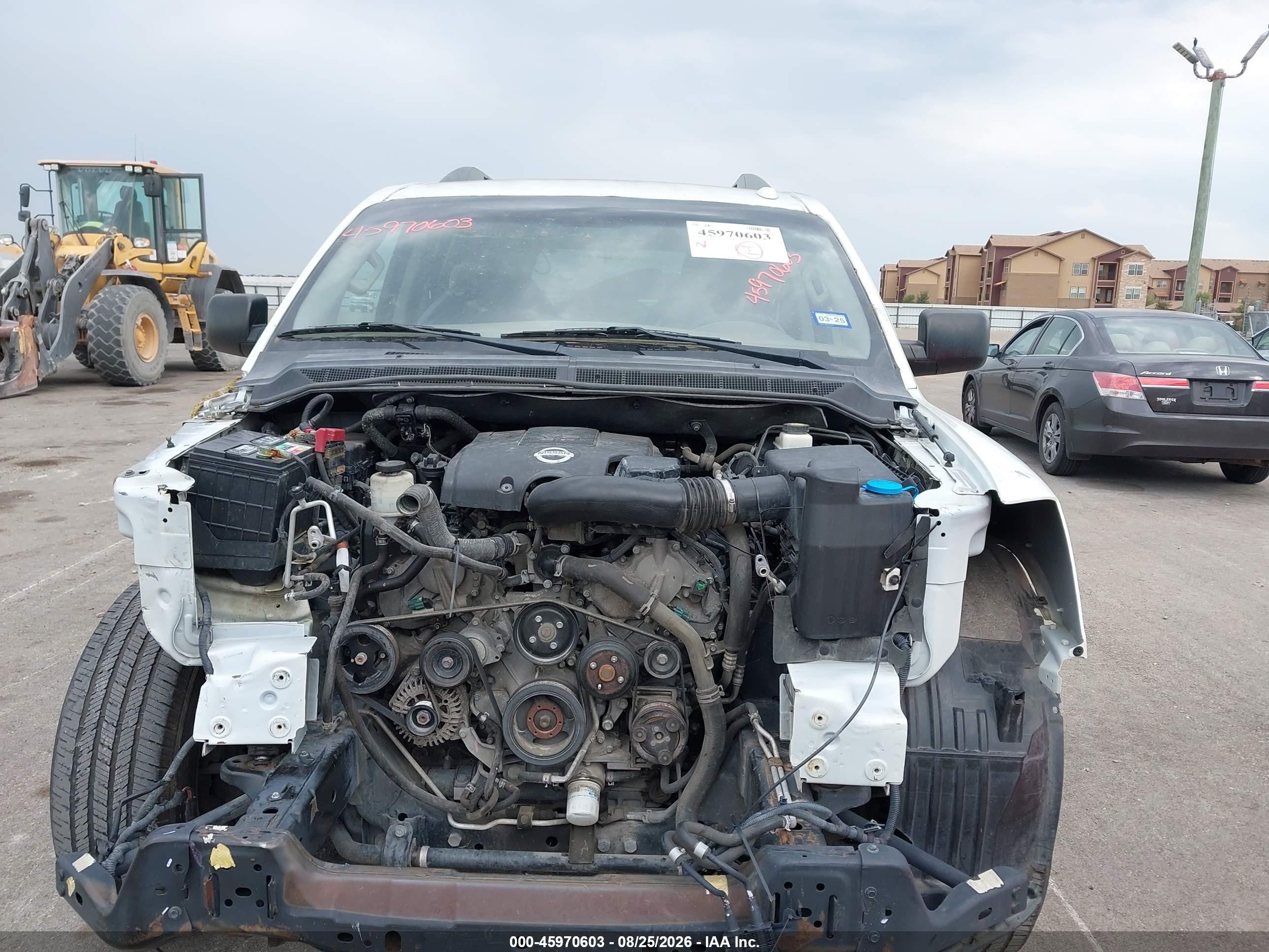 2015 Nissan Armada Sv White vin: 5N1BA0ND3FN602433