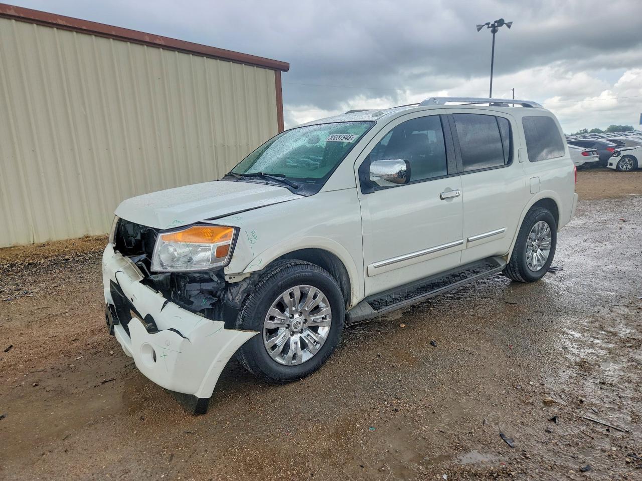 2015 Nissan Armada Platinum White vin: 5N1BA0ND3FN616946