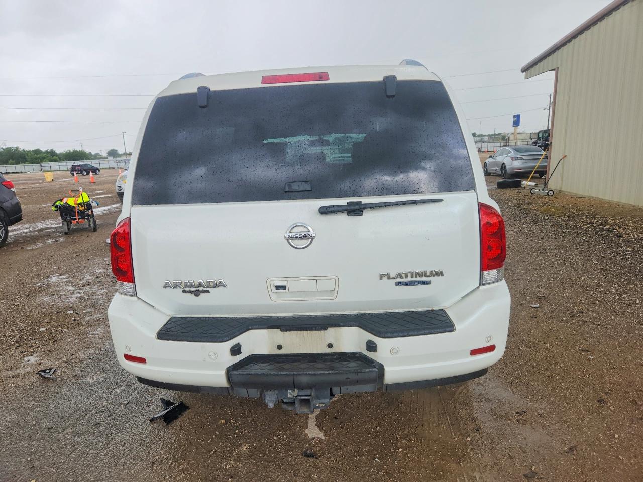 2015 Nissan Armada Platinum White vin: 5N1BA0ND3FN616946