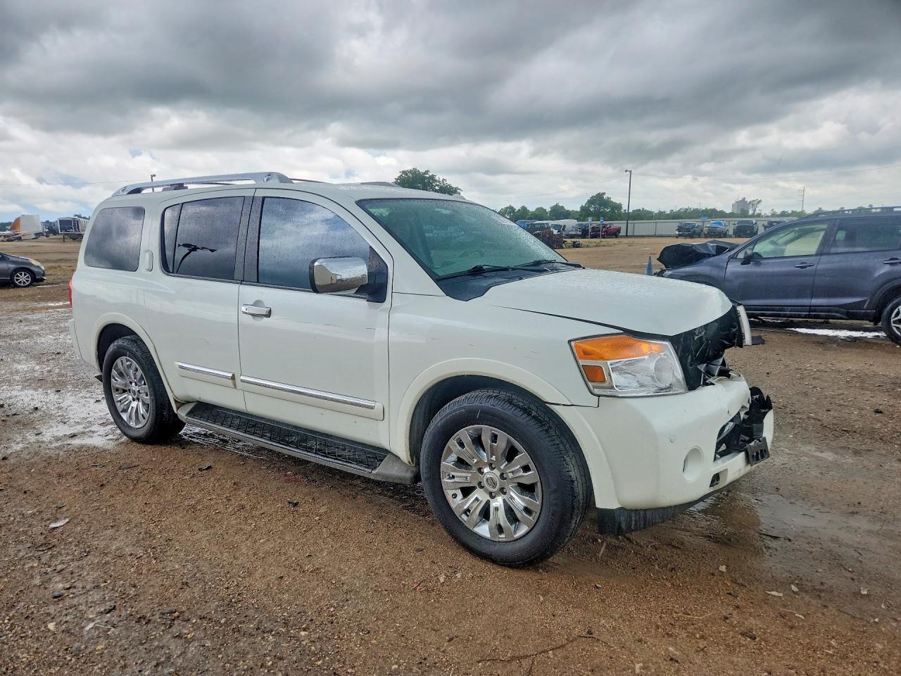 2015 Nissan Armada Platinum White vin: 5N1BA0ND3FN616946