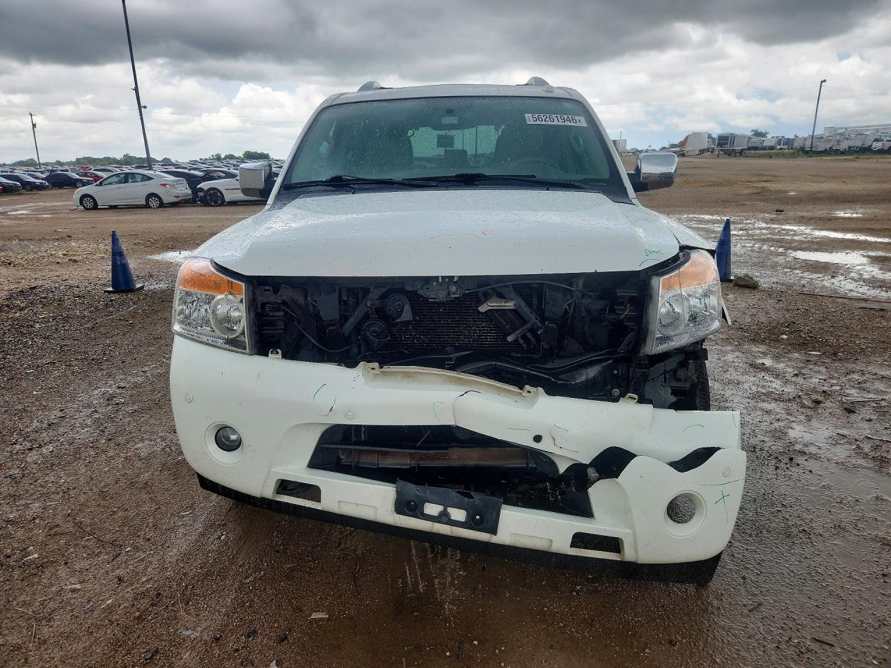 2015 Nissan Armada Platinum White vin: 5N1BA0ND3FN616946
