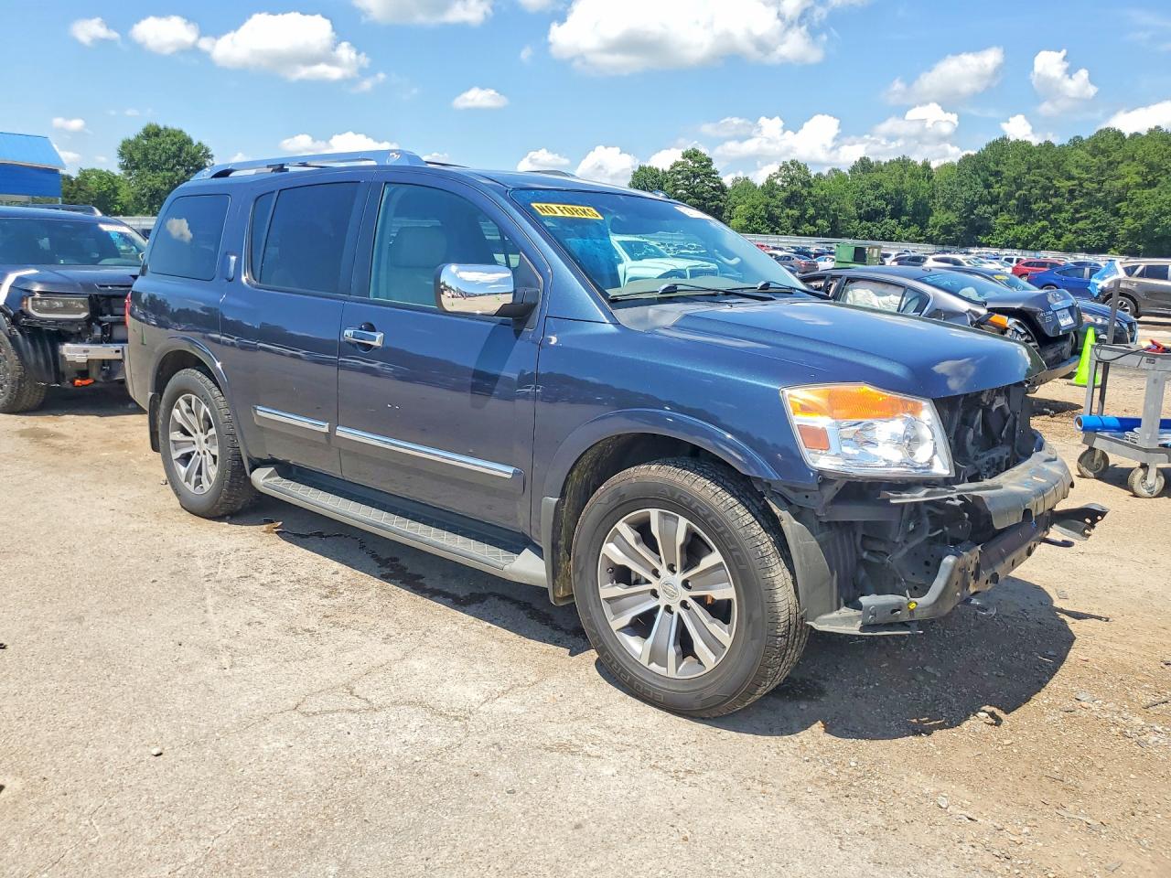 2015 Nissan Armada Sl Blue vin: 5N1BA0ND3FN622729