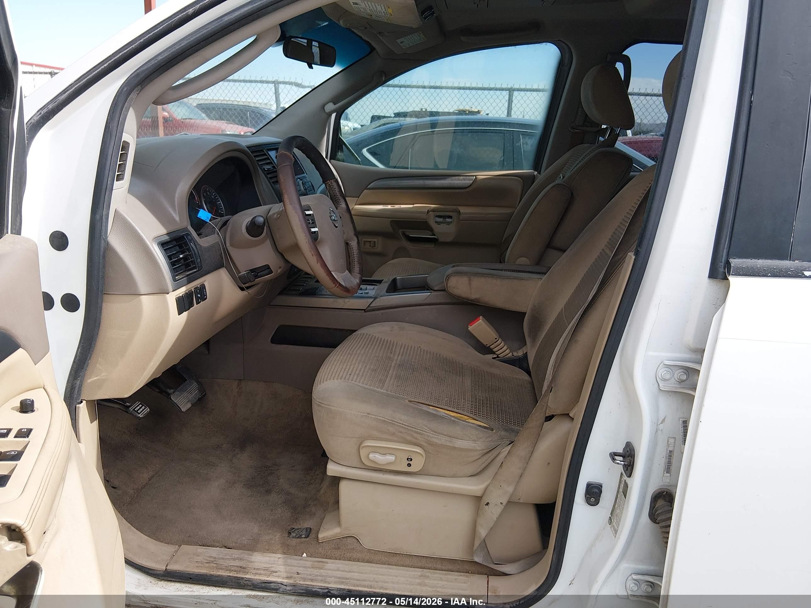 2010 Nissan Armada Se White vin: 5N1BA0ND4AN623462