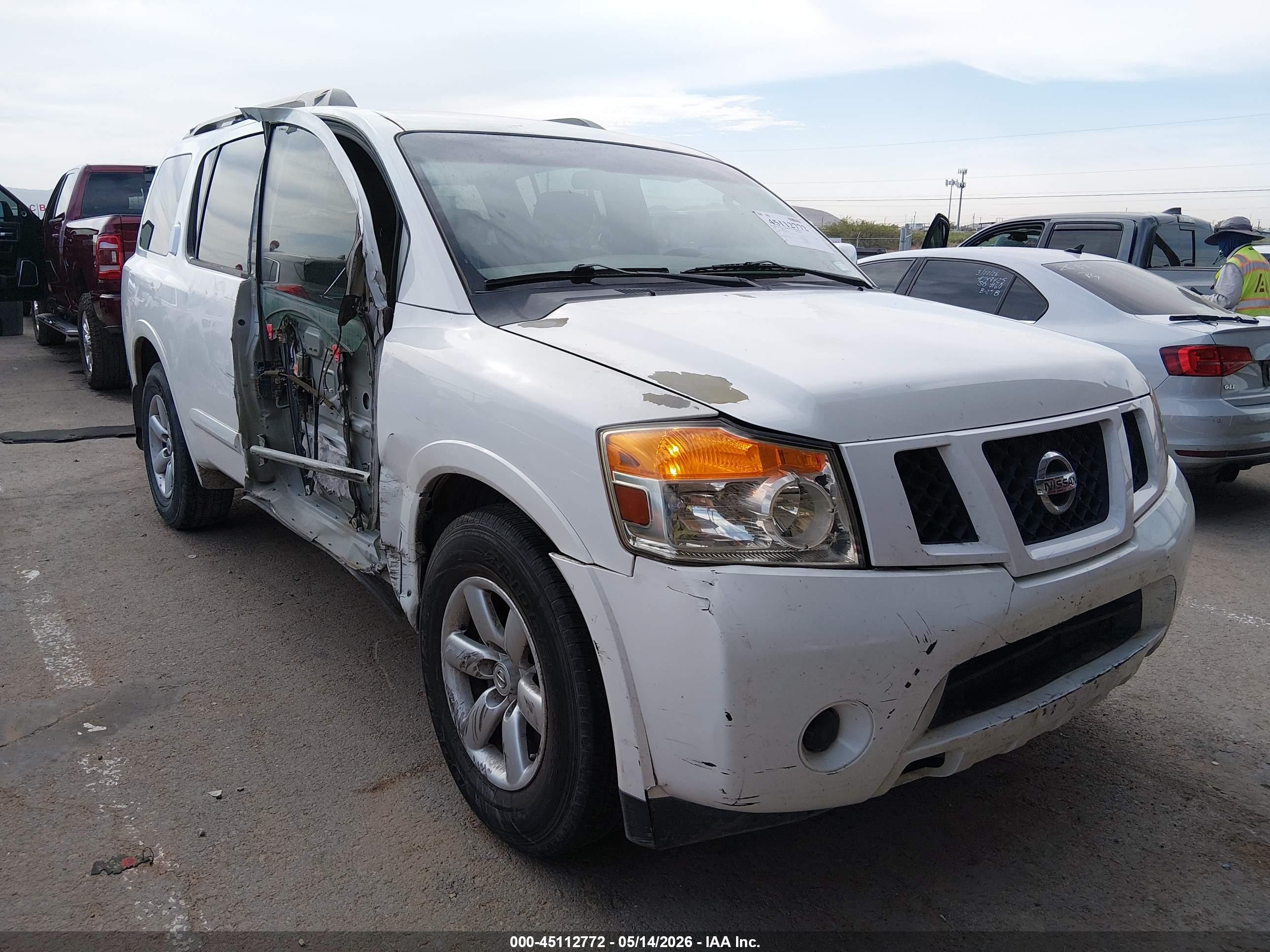 2010 Nissan Armada Se White vin: 5N1BA0ND4AN623462