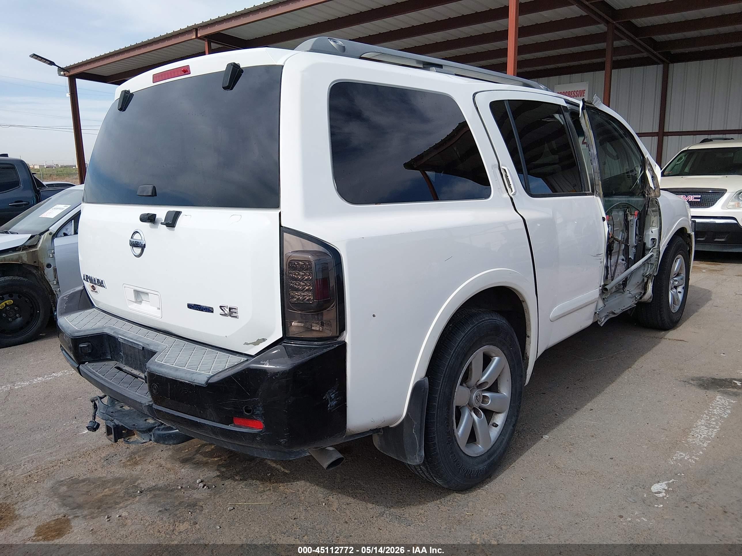 2010 Nissan Armada Se White vin: 5N1BA0ND4AN623462