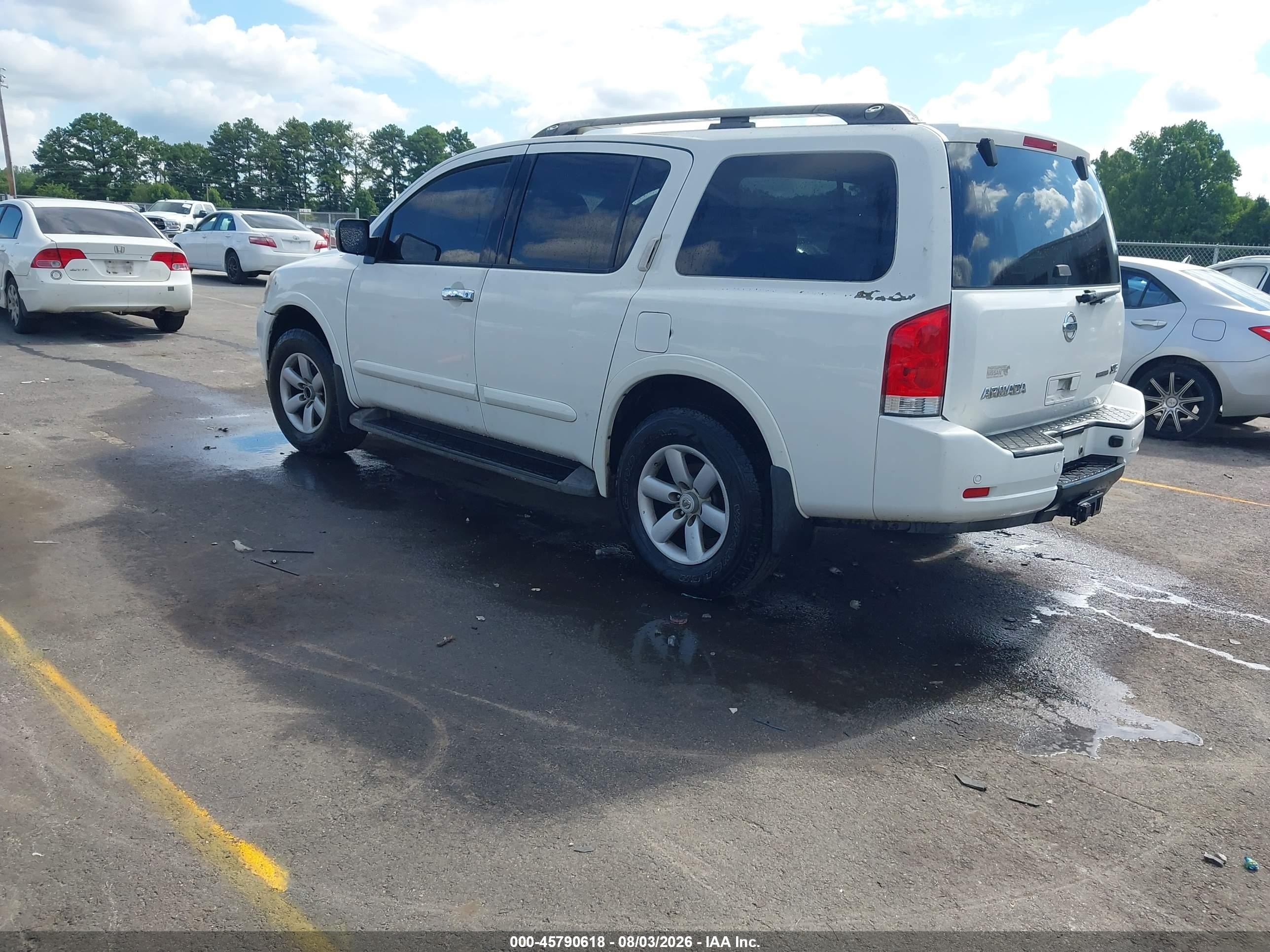2010 Nissan Armada Se White vin: 5N1BA0ND4AN623946