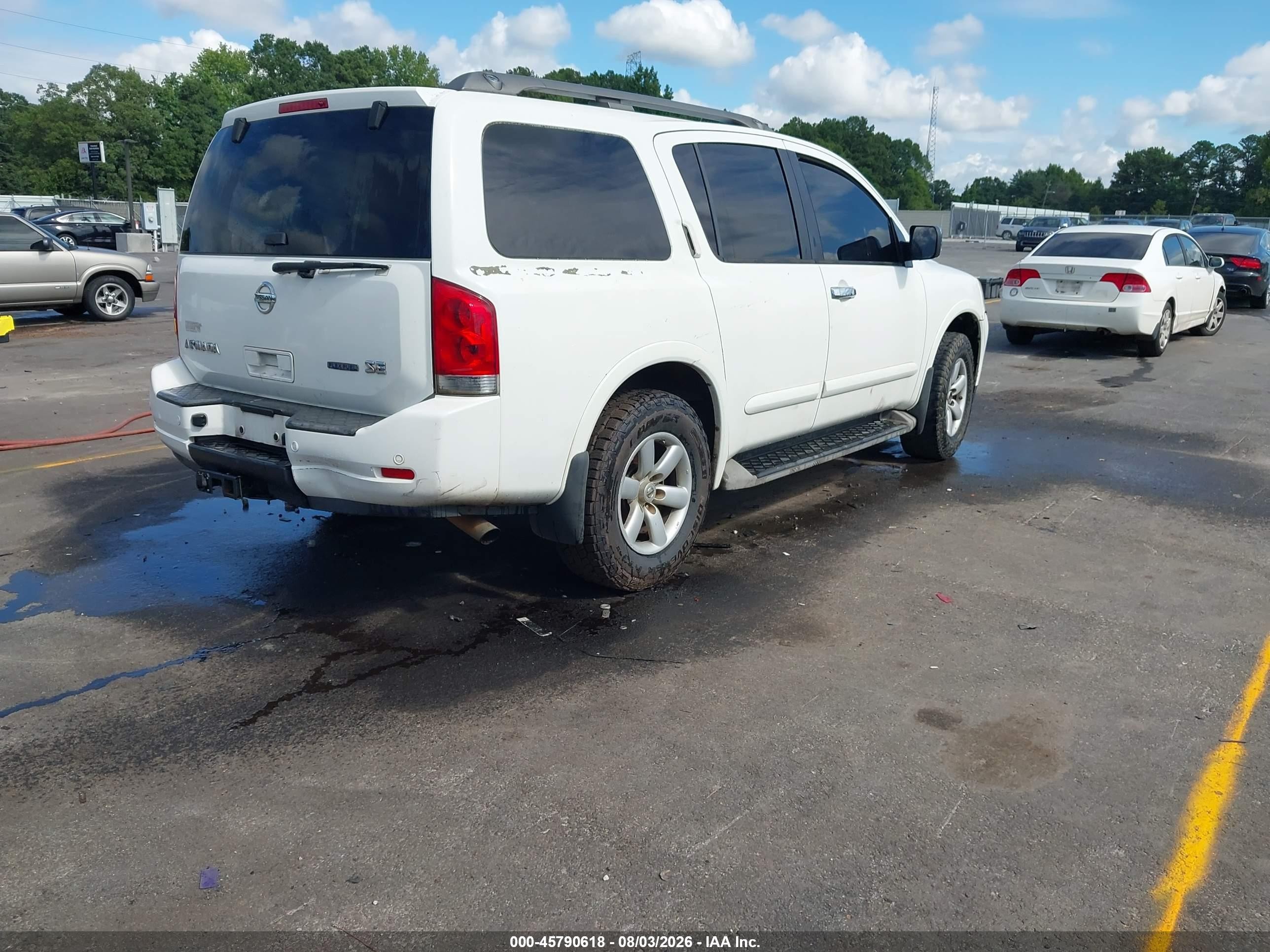2010 Nissan Armada Se White vin: 5N1BA0ND4AN623946