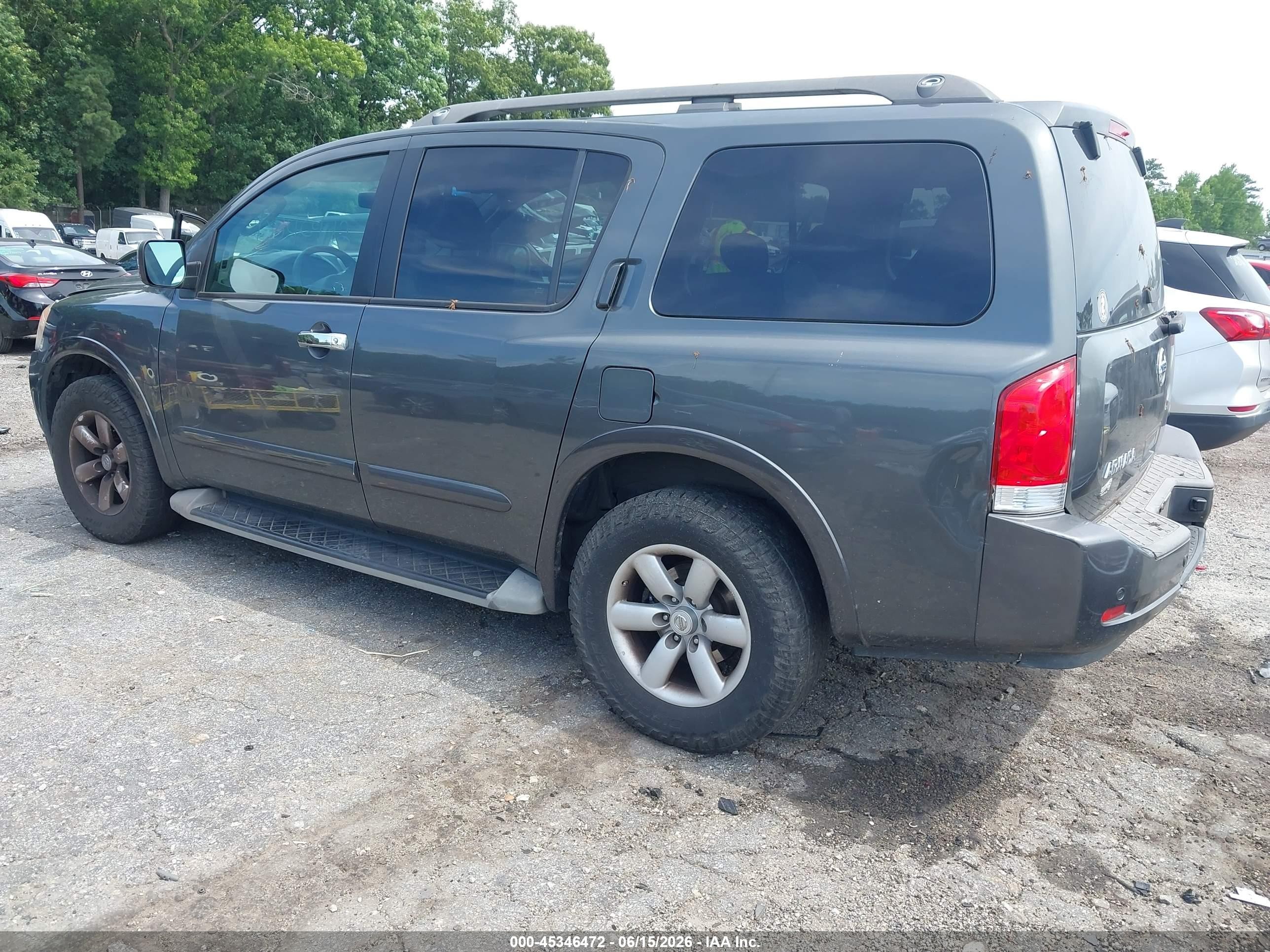 2011 Nissan Armada Sv Gray vin: 5N1BA0ND4BN611605