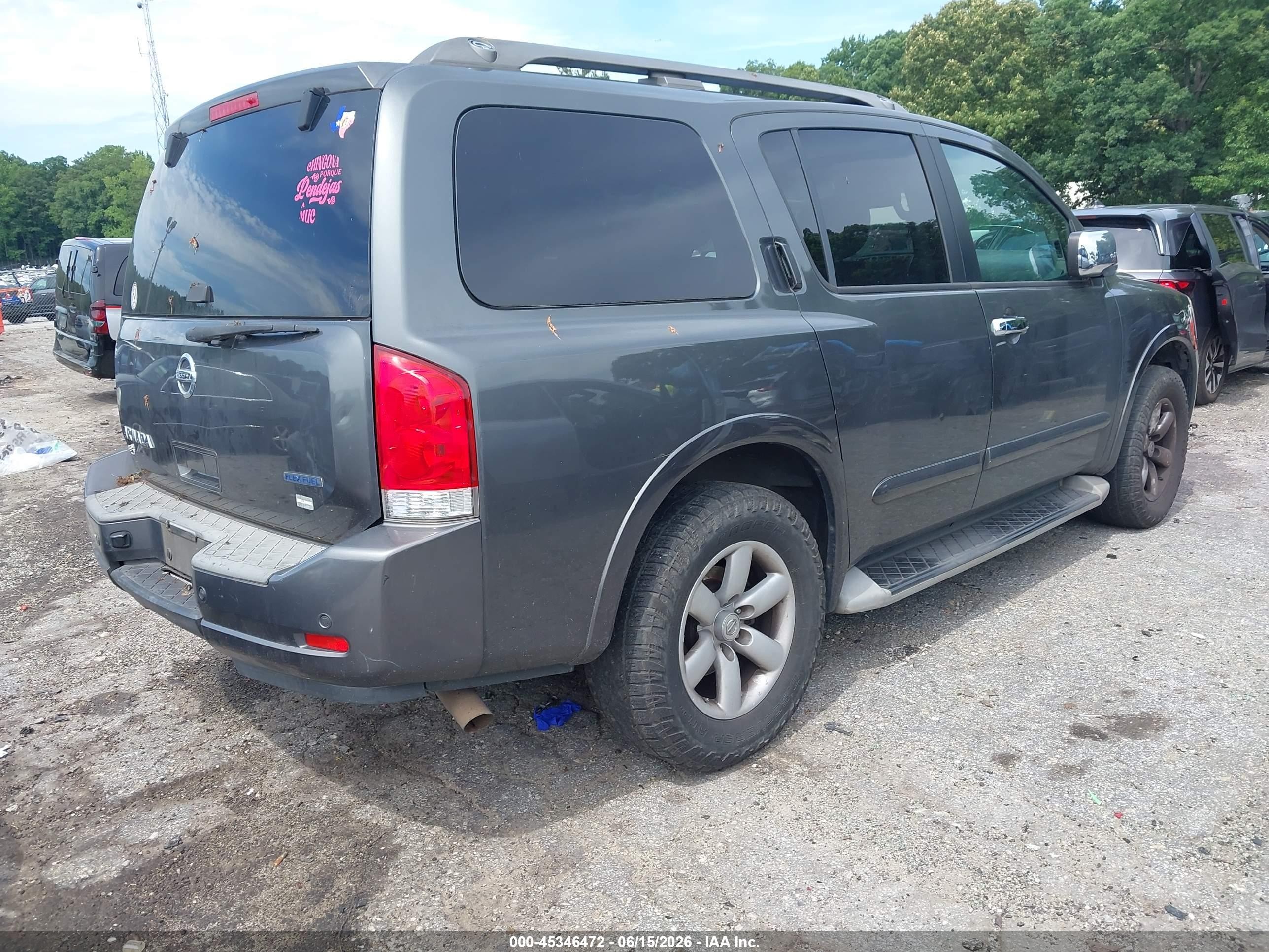 2011 Nissan Armada Sv Gray vin: 5N1BA0ND4BN611605