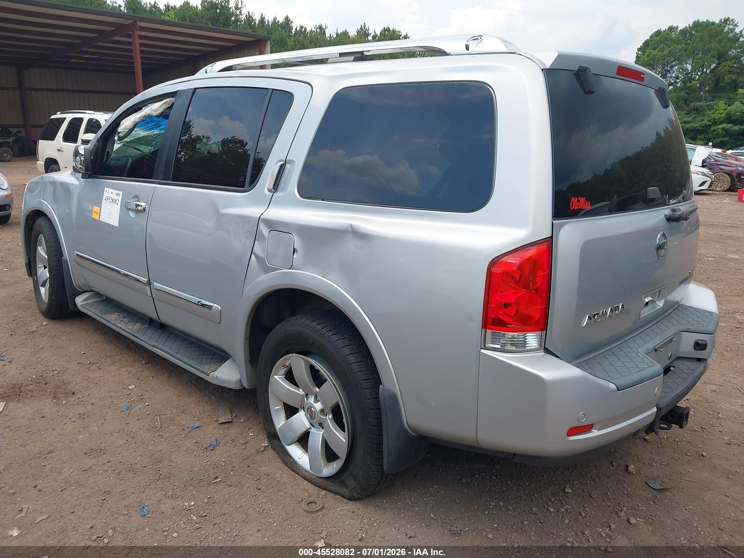 2011 Nissan Armada Sl Silver vin: 5N1BA0ND4BN623253
