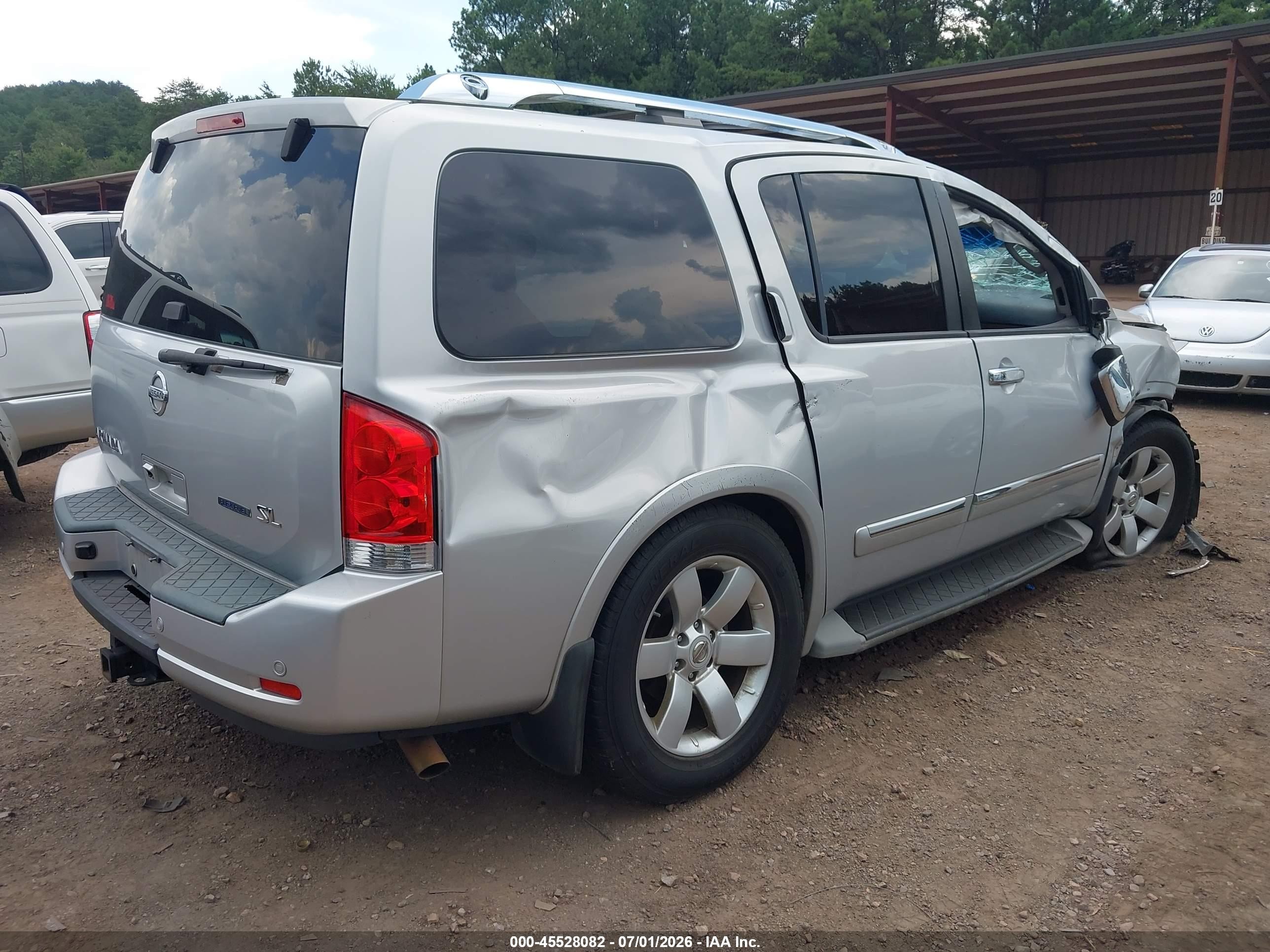 2011 Nissan Armada Sl Silver vin: 5N1BA0ND4BN623253