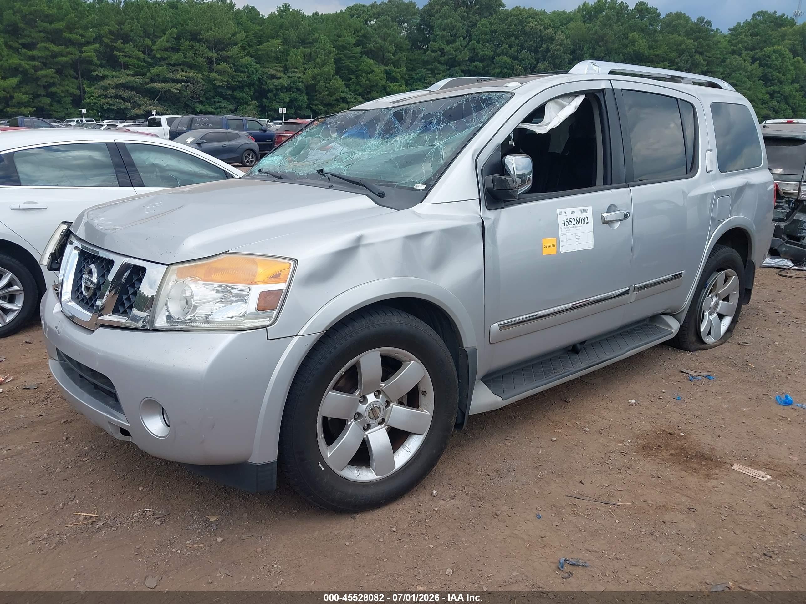 2011 Nissan Armada Sl Silver vin: 5N1BA0ND4BN623253