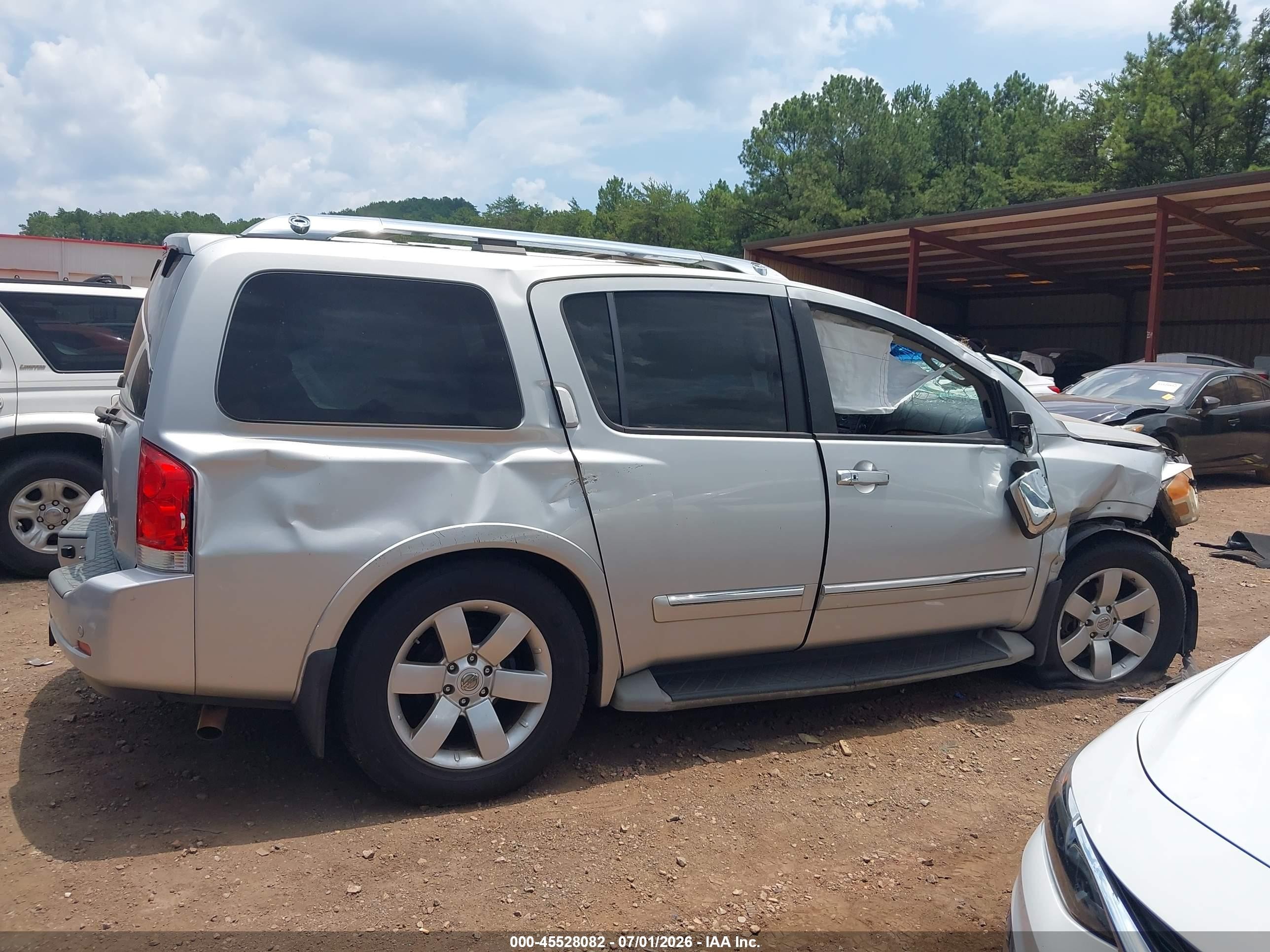 2011 Nissan Armada Sl Silver vin: 5N1BA0ND4BN623253
