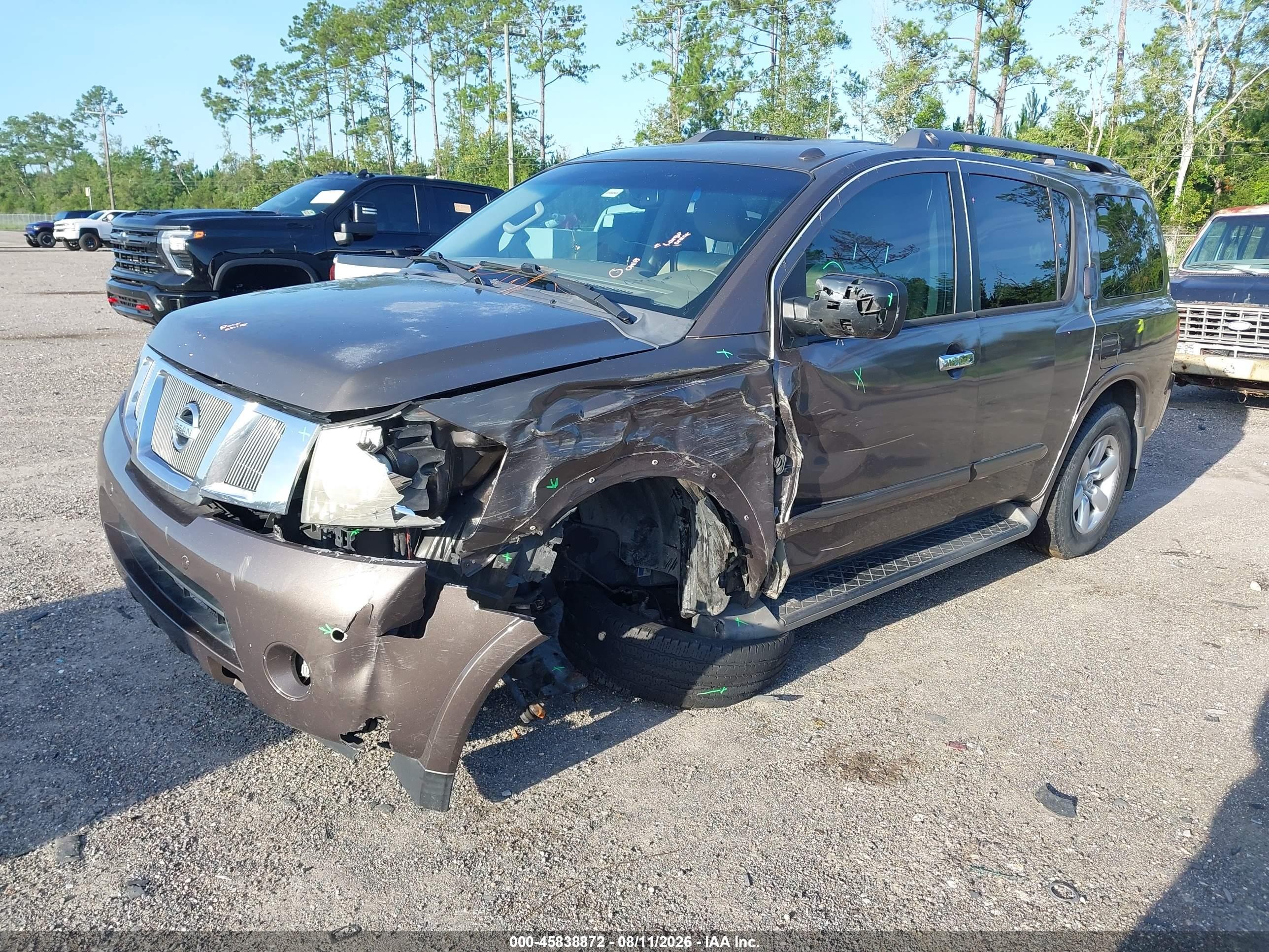 2015 Nissan Armada Sv Brown vin: 5N1BA0ND4FN618317