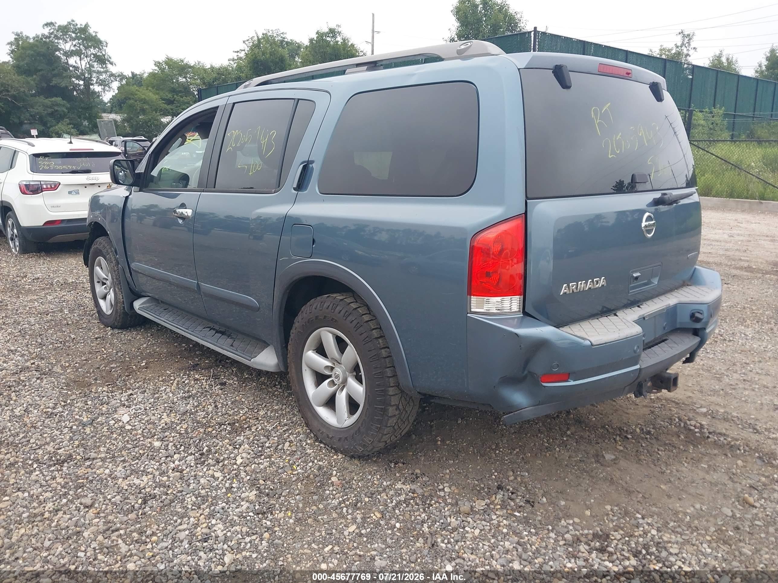 2011 Nissan Armada Sv Gray vin: 5N1BA0ND5BN609524