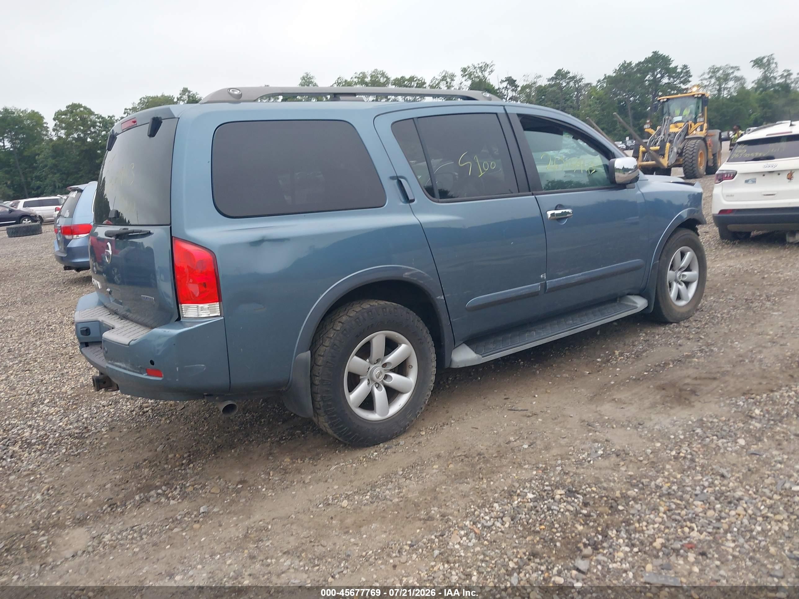 2011 Nissan Armada Sv Gray vin: 5N1BA0ND5BN609524