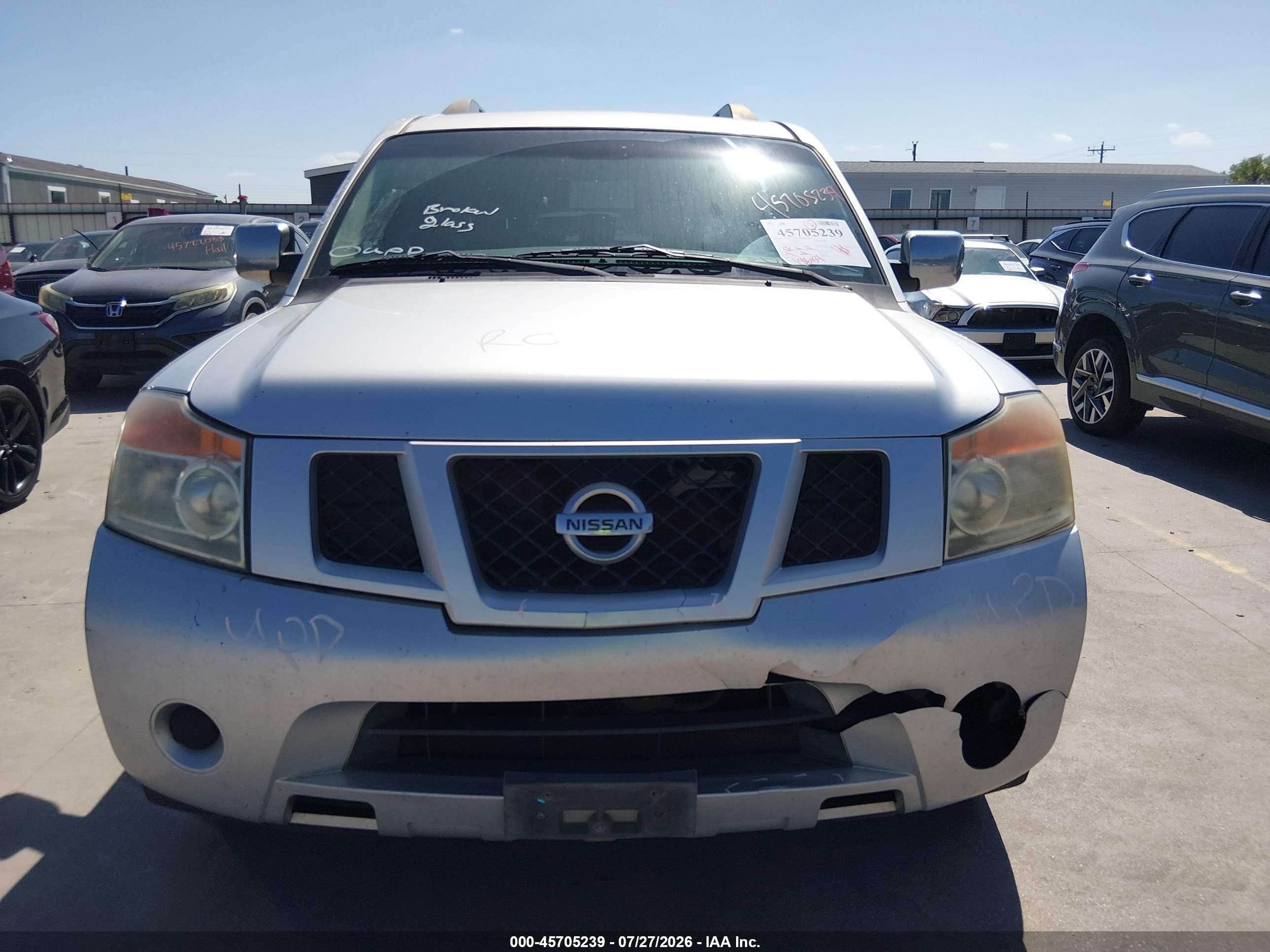 2011 Nissan Armada Sv Silver vin: 5N1BA0ND5BN613265