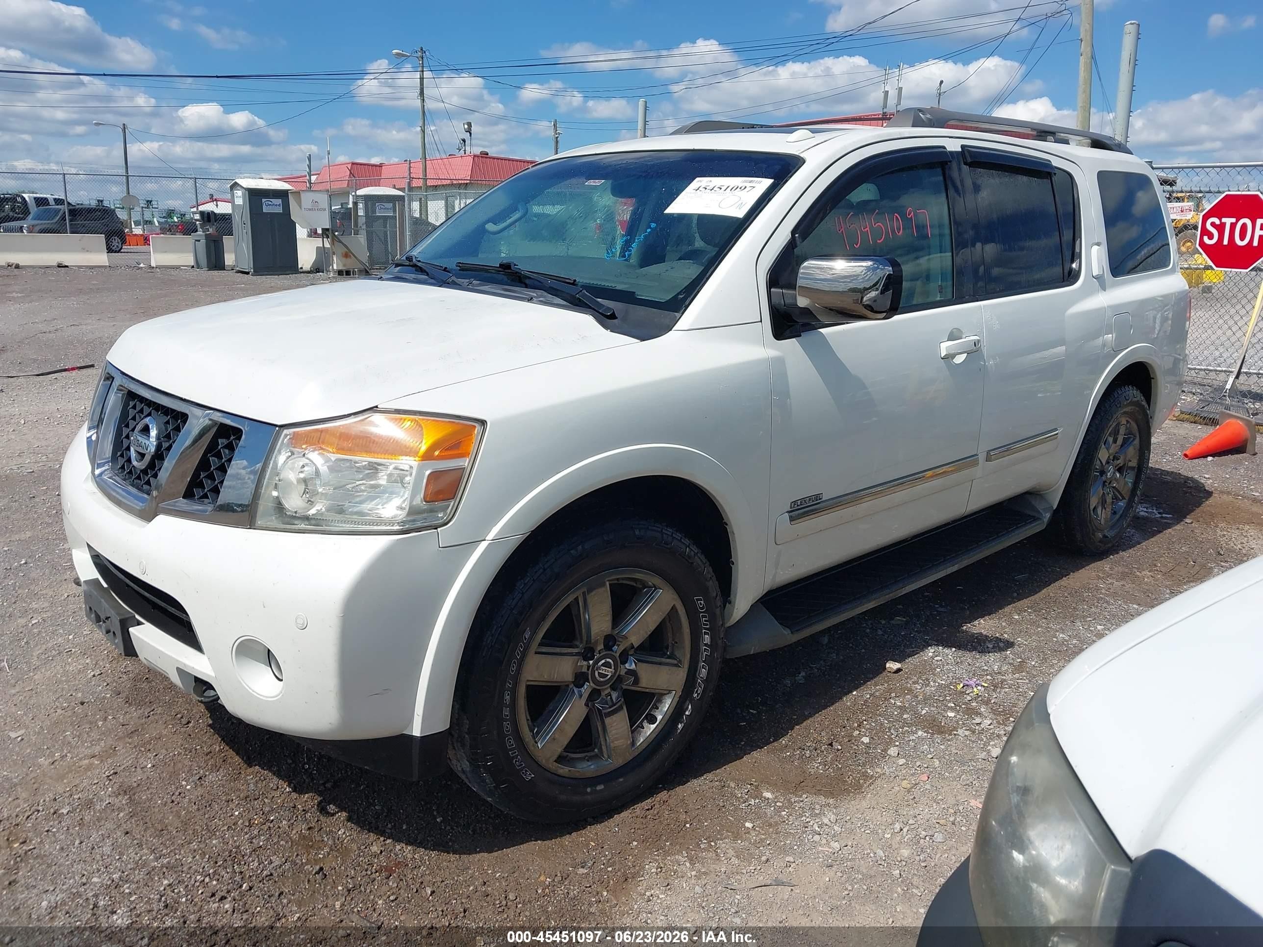 2014 Nissan Armada Platinum White vin: 5N1BA0ND5EN600844